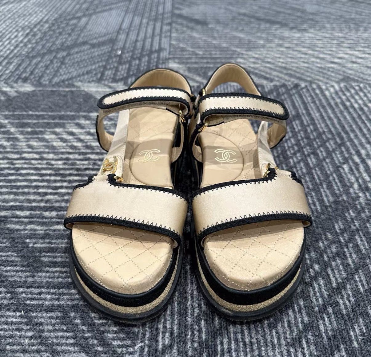 Chanel Chanel Velcro Slide Sandals J42 Size US 6.5 / IT 36.5 - 2 Thumbnail