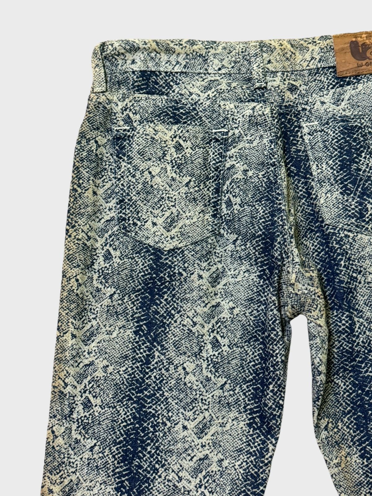 Hysteric Glamour × Japanese Brand × Wrangler Wrangler W-Girl Snake Design Full Print Distressed Pants Size US 27 - 16 Thumbnail