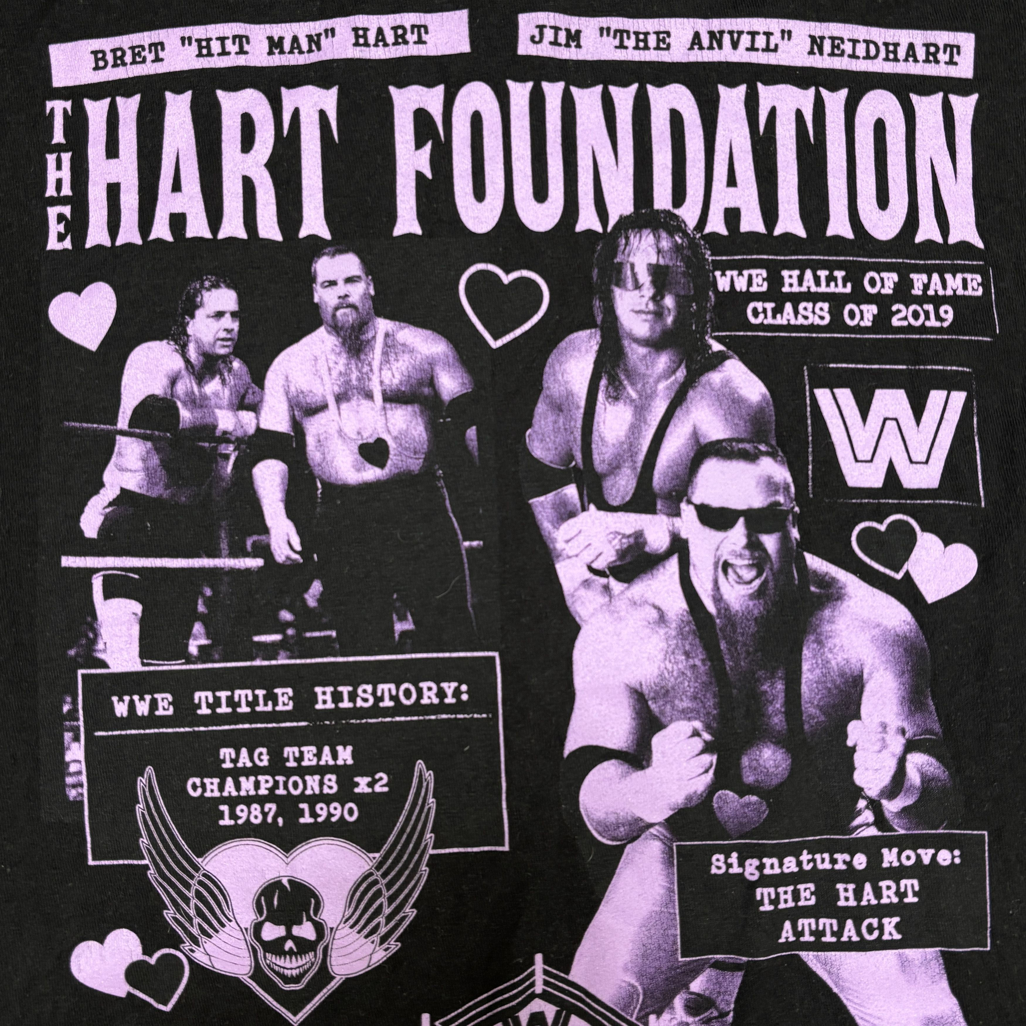 WWE Bret Hart Shirt Jim Neidhart Wrestling WWE WWF Sports Tee Size US L / EU 52-54 / 3 - 5 Thumbnail
