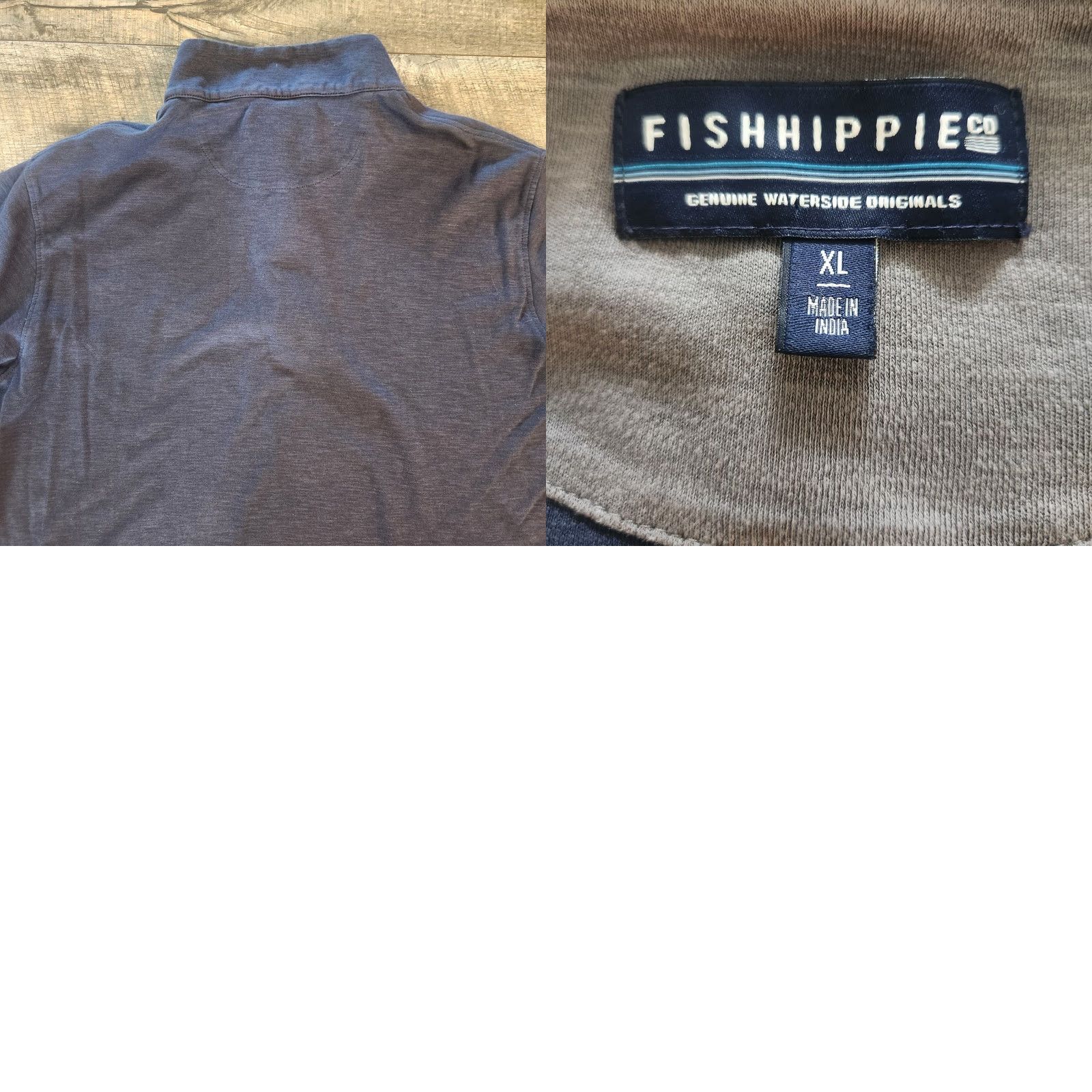 CO Fish Hippie 1/4 Zip Pullover Mens XL Navy Blue Embroidered Logo Pullover Shirt Size US XL / EU 56 / 4 - 8 Thumbnail