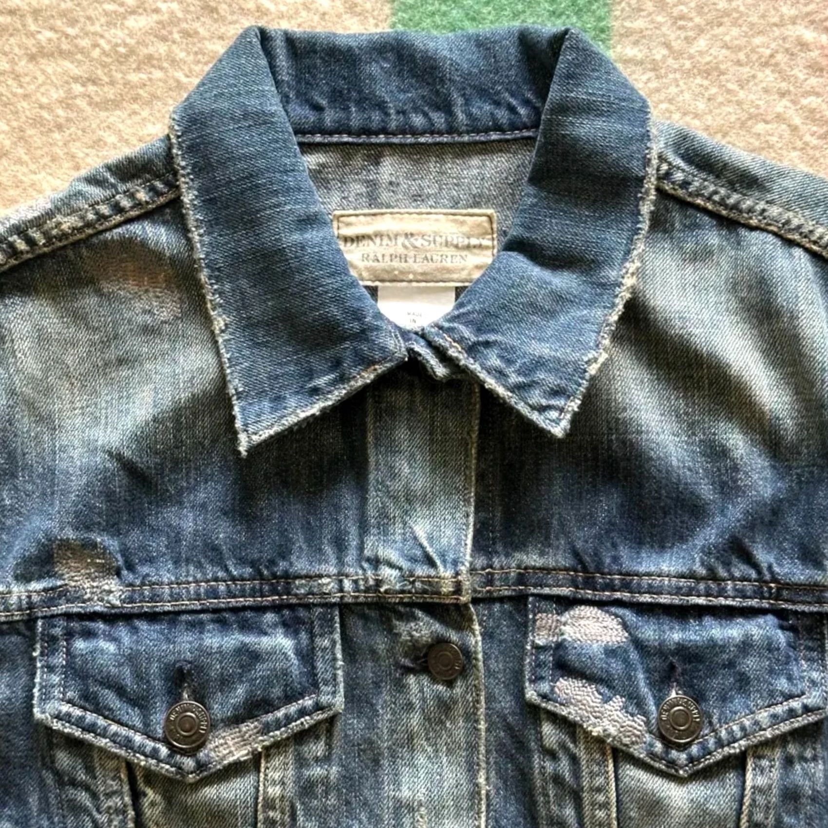 Ralph Lauren VINTAGE Denim & Supply Ralph Lauren Denim Jean Jacket S Unisex Adults Bomber Jacket Blue Cotton Reg Size Small Size US 29 - 2 Thumbnail