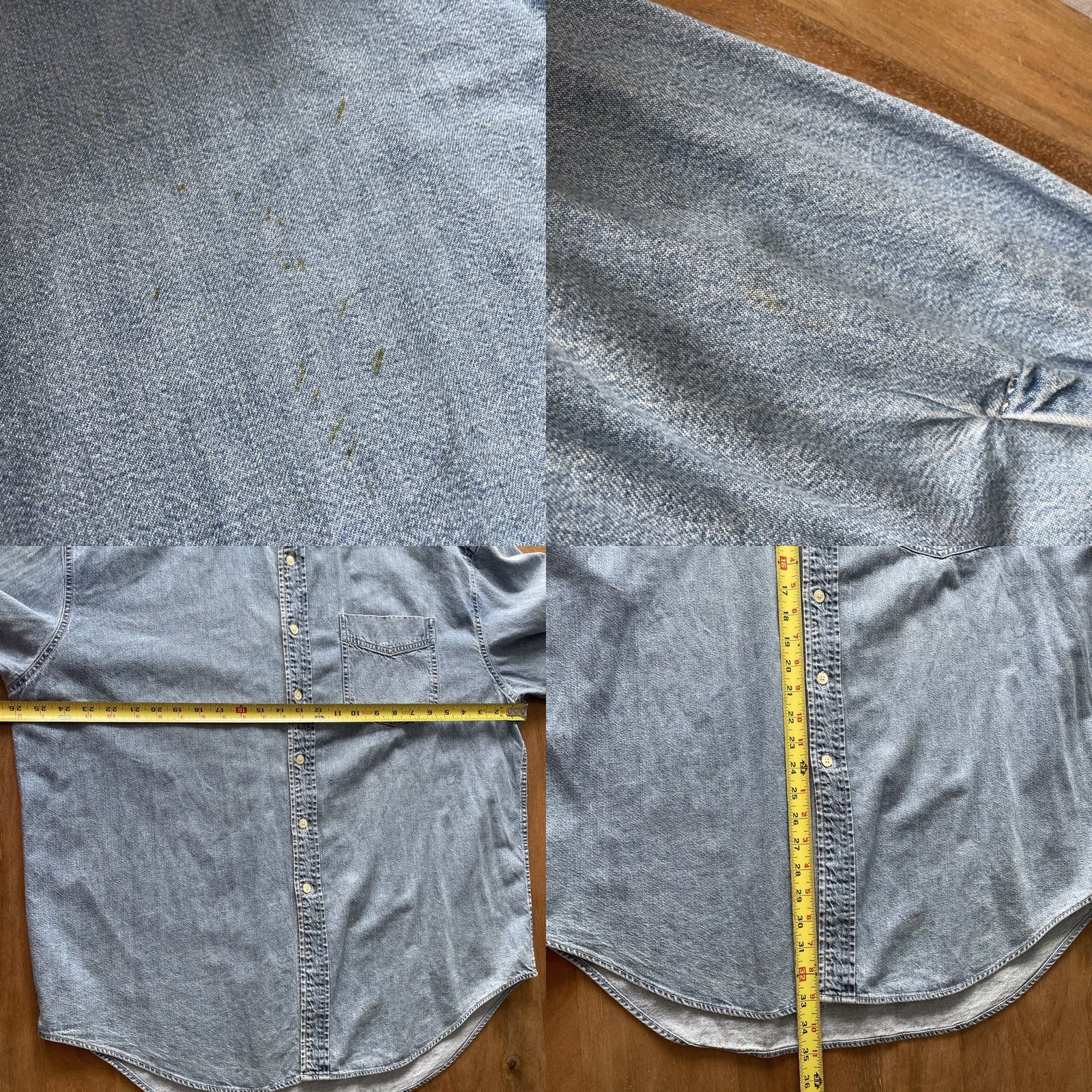 Gap VINTAGE Gap Denim Shirt Mens XL Button-Down Blue Jeans Grunge 90s Y2K Casual Workwear Baggy Relaxed Pocketed Cotton Denim Button-Up shirts Size US XL / EU 56 / 4 - 9 Thumbnail