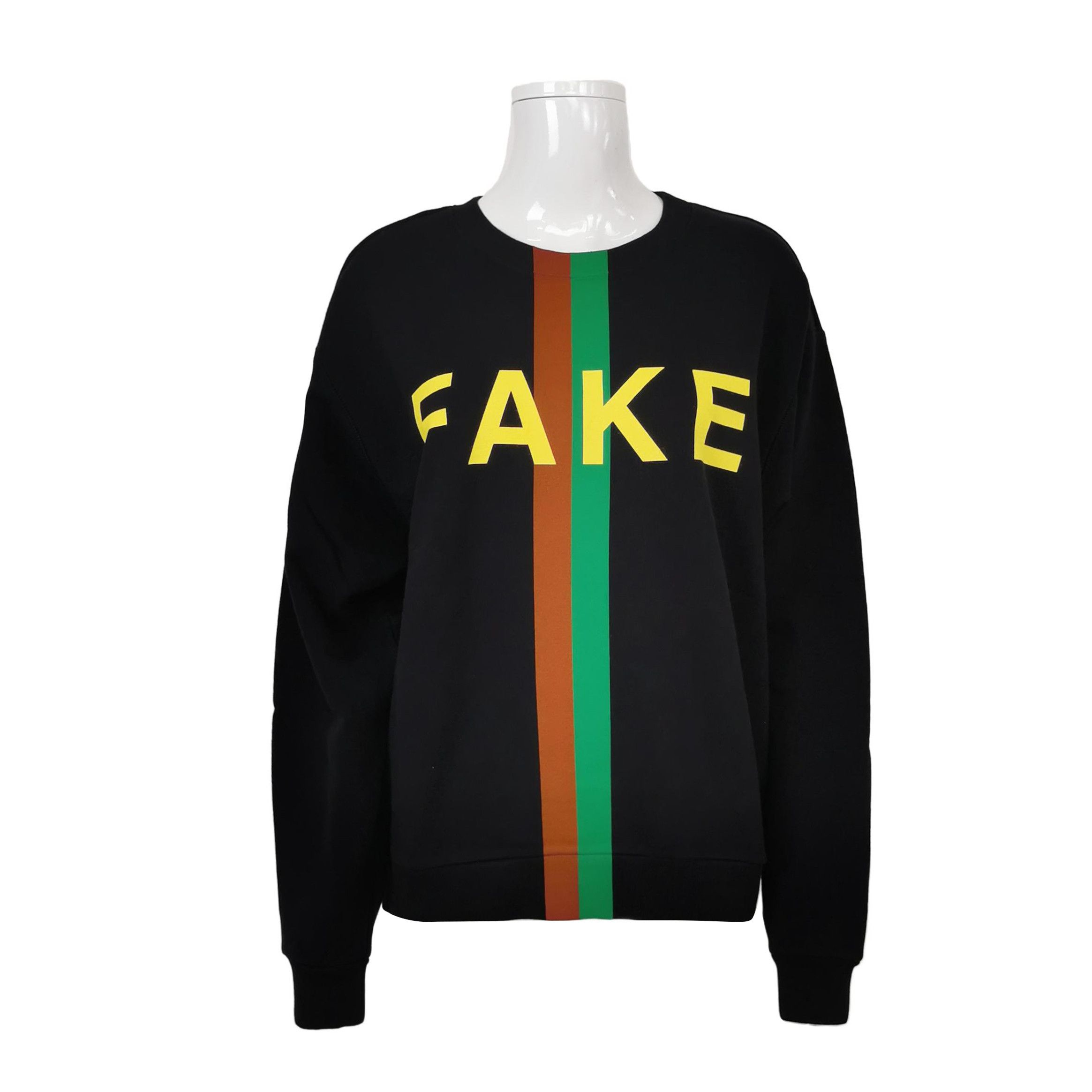 Gucci Gucci "Fake/Not" Stripe Print Sweatshirt Size S Size US S / EU 44-46 / 1 - 1 Thumbnail