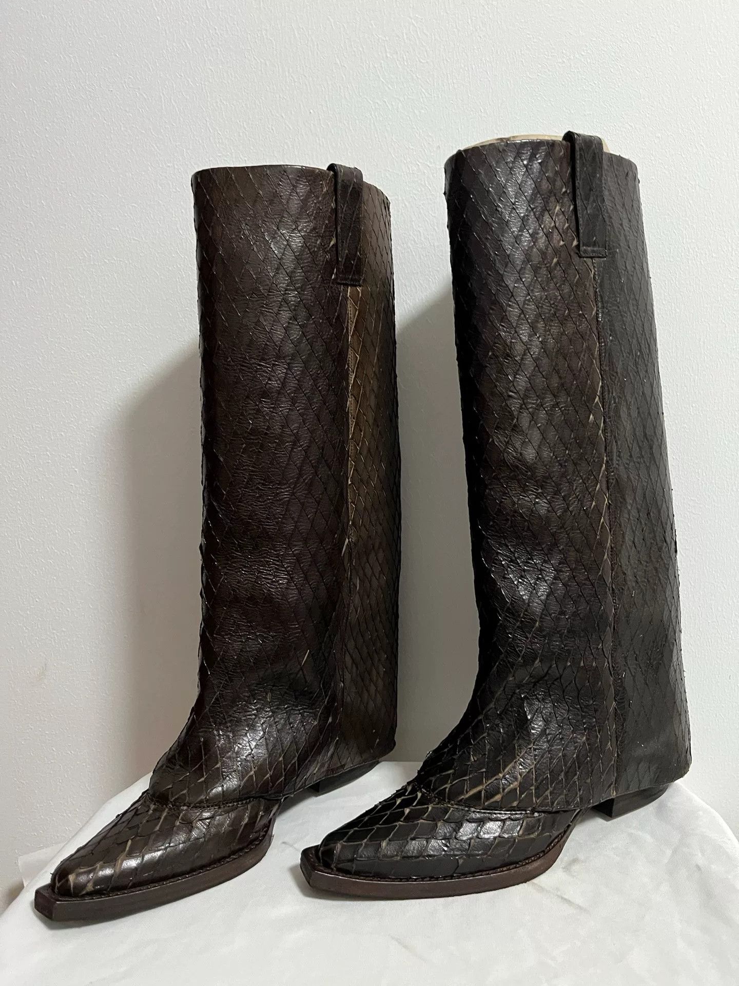 Givenchy Givenchy Snake Skin High-Top Western Boots Size US 6.5 / IT 36.5 - 1 Thumbnail