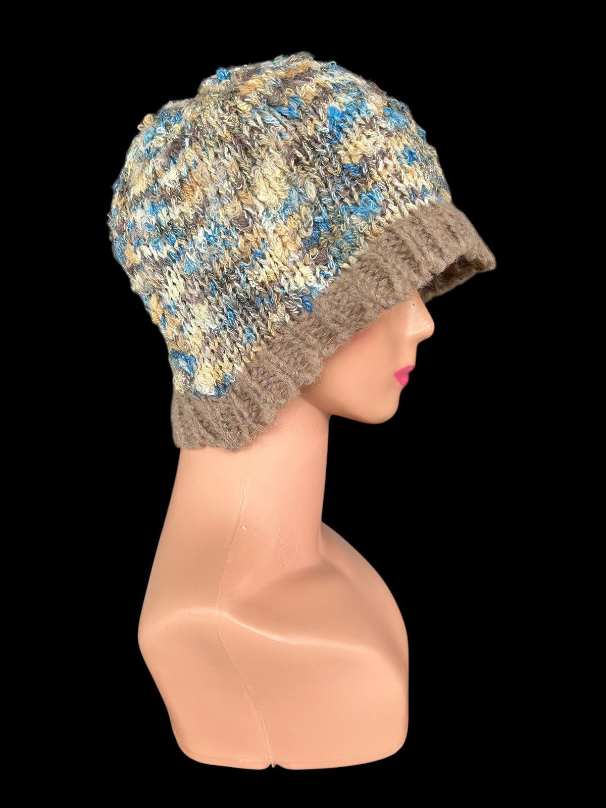 Japanese Brand × Kapital × Vintage Ceochet Knitted Handmade Japanese Beanie Hats Size ONE SIZE - 4 Thumbnail