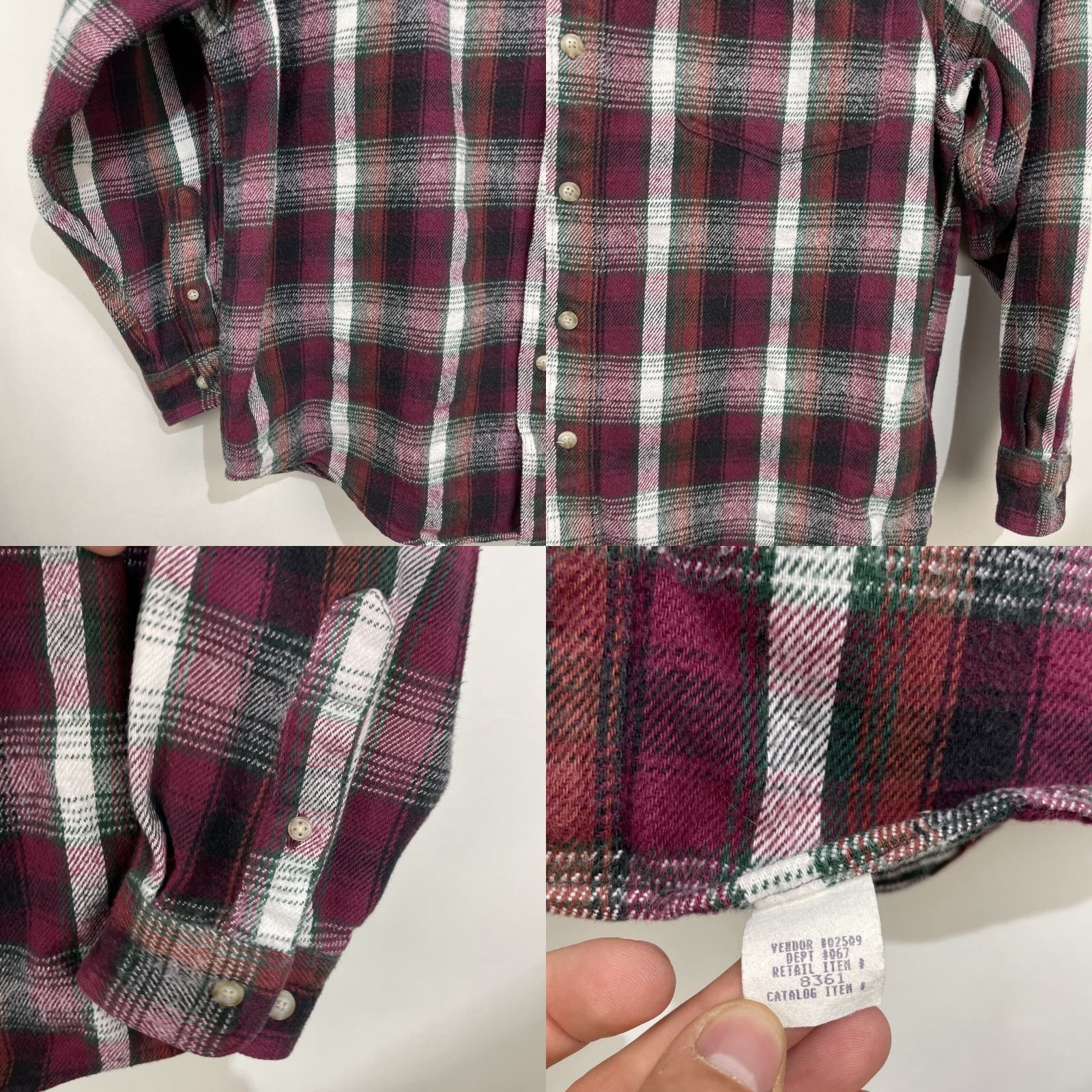 Eddie Bauer VINTAGE Eddie Bauer Button-Up Shirt Mens Flannel Red Plaid Thick Large Carded 90s Outdoor Classic Size US L / EU 52-54 / 3 - 8 Thumbnail