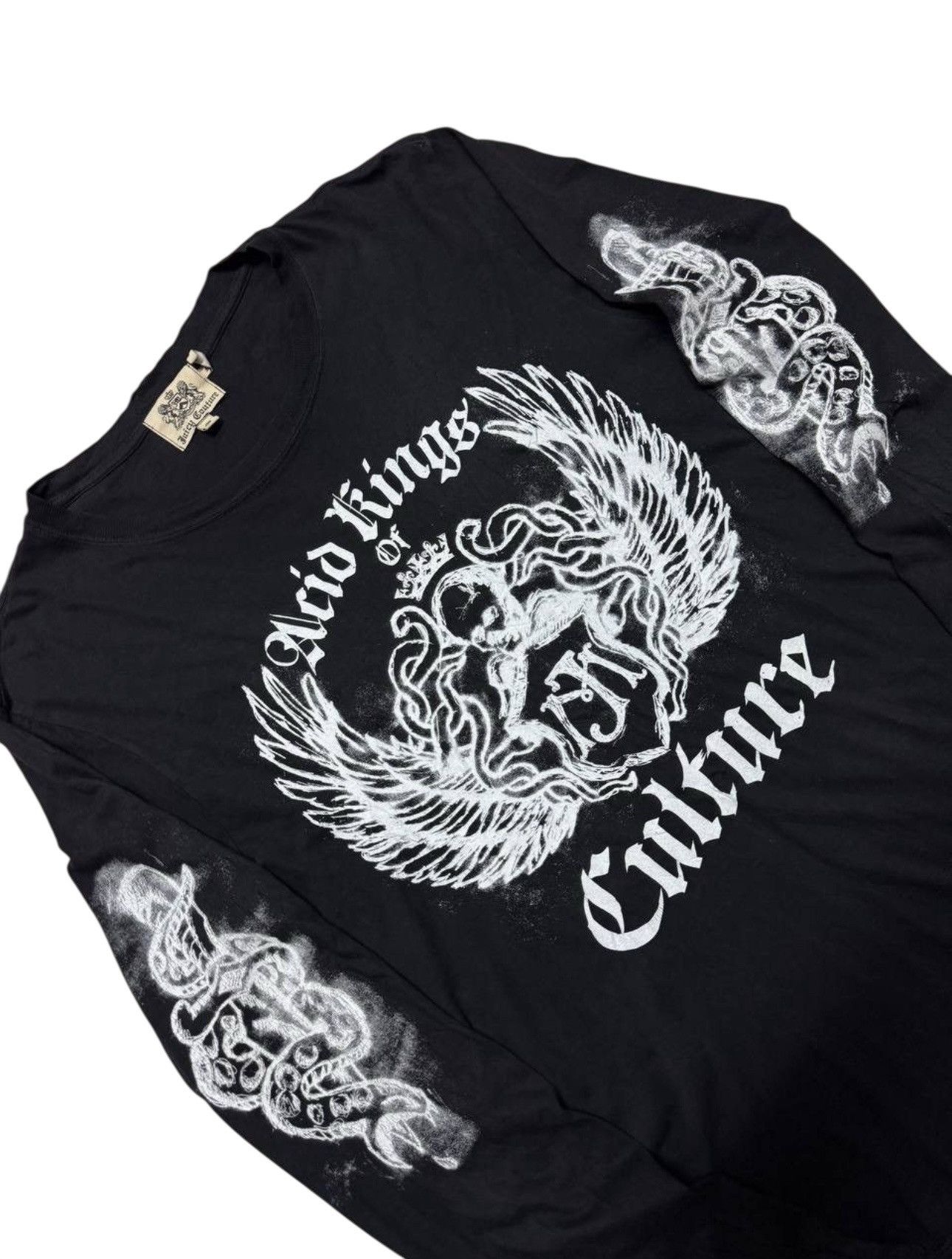 Japanese Brand 💥Insane💥Acid Rings Culture Poem Gothic T-shirt Peru Made Size US M / EU 48-50 / 2 - 1 Thumbnail