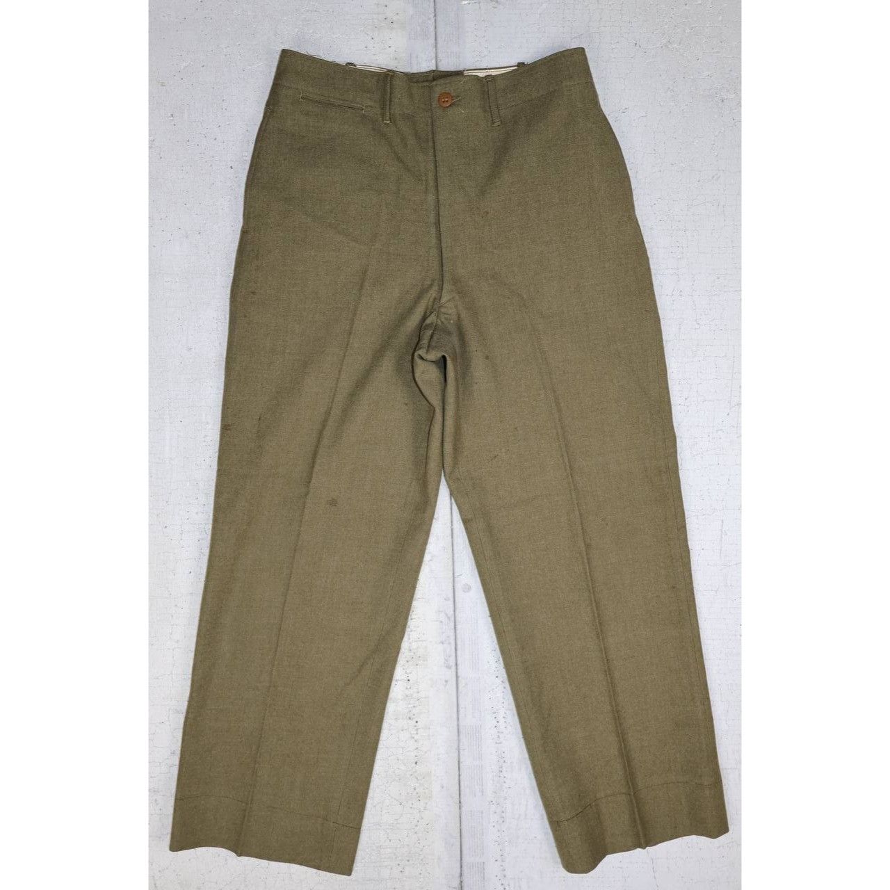 Vintage Vintage Military WW2 Trousers Wool Green Pants 33x31 Size US 33 - 1 Thumbnail