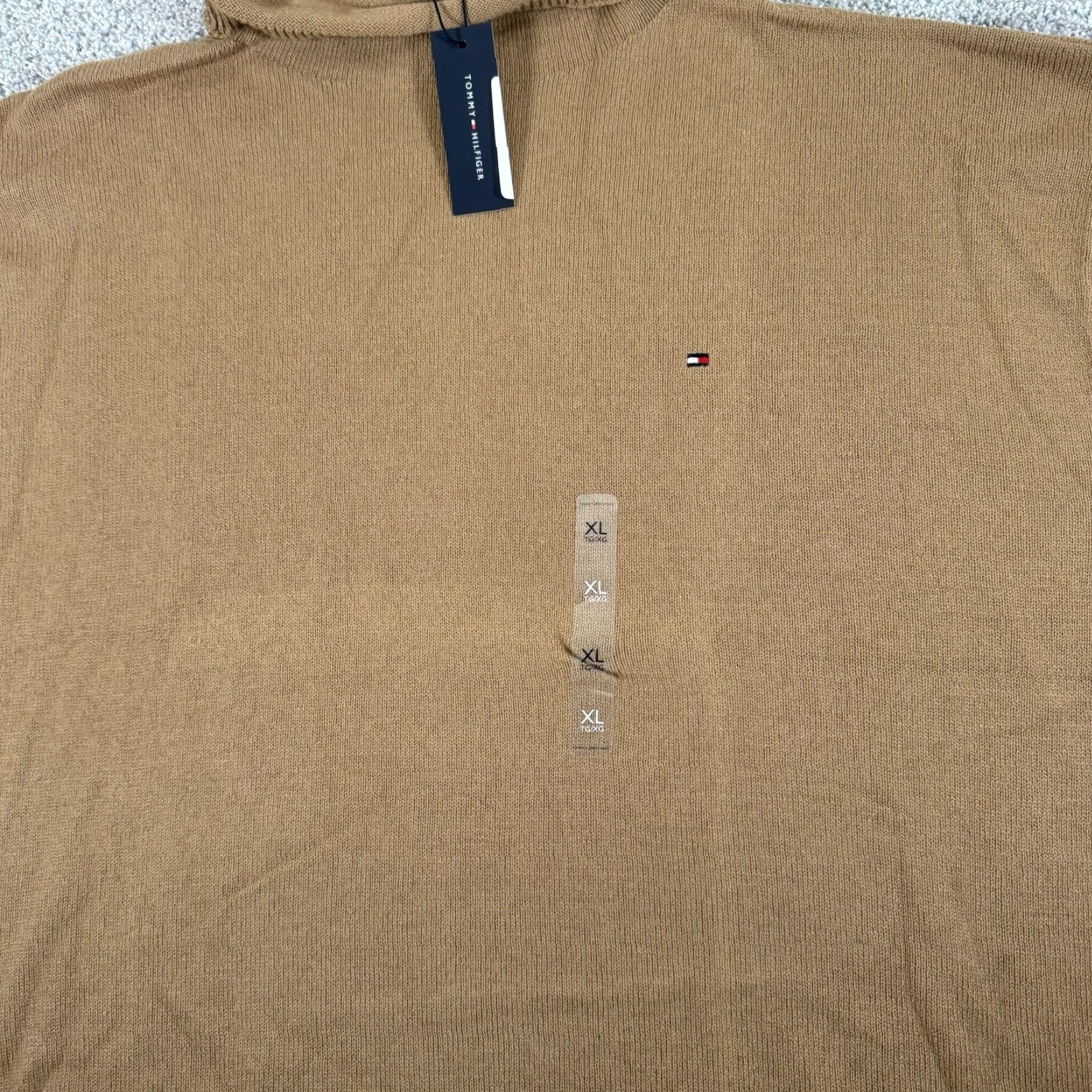 Tommy Hilfiger Tommy Hilfiger Sweater Womens XL Relaxed Fit Mockneck Academia Preppy Tan Size XL / US 12-14 / IT 48-50 - 4 Thumbnail