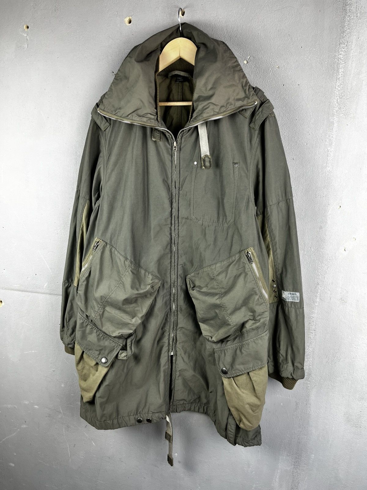 Diesel Diesel 2000s Cyber Millitary Bulletproof jacket archive Size US S / EU 44-46 / 1 - 1 Thumbnail