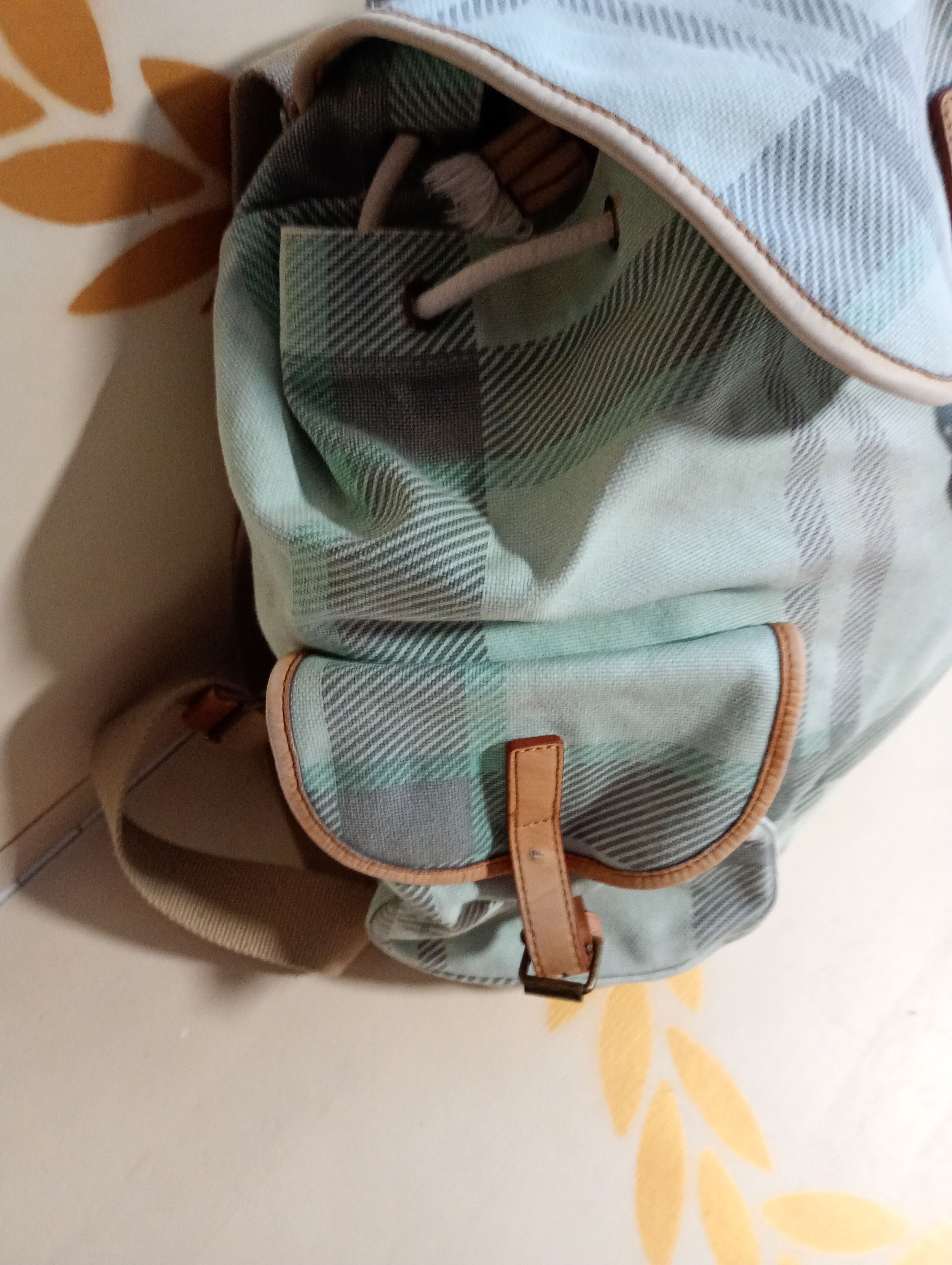 Barbour Barbour Rucksack Check Backpack Green Cotton Leather Size ONE SIZE - 6 Thumbnail