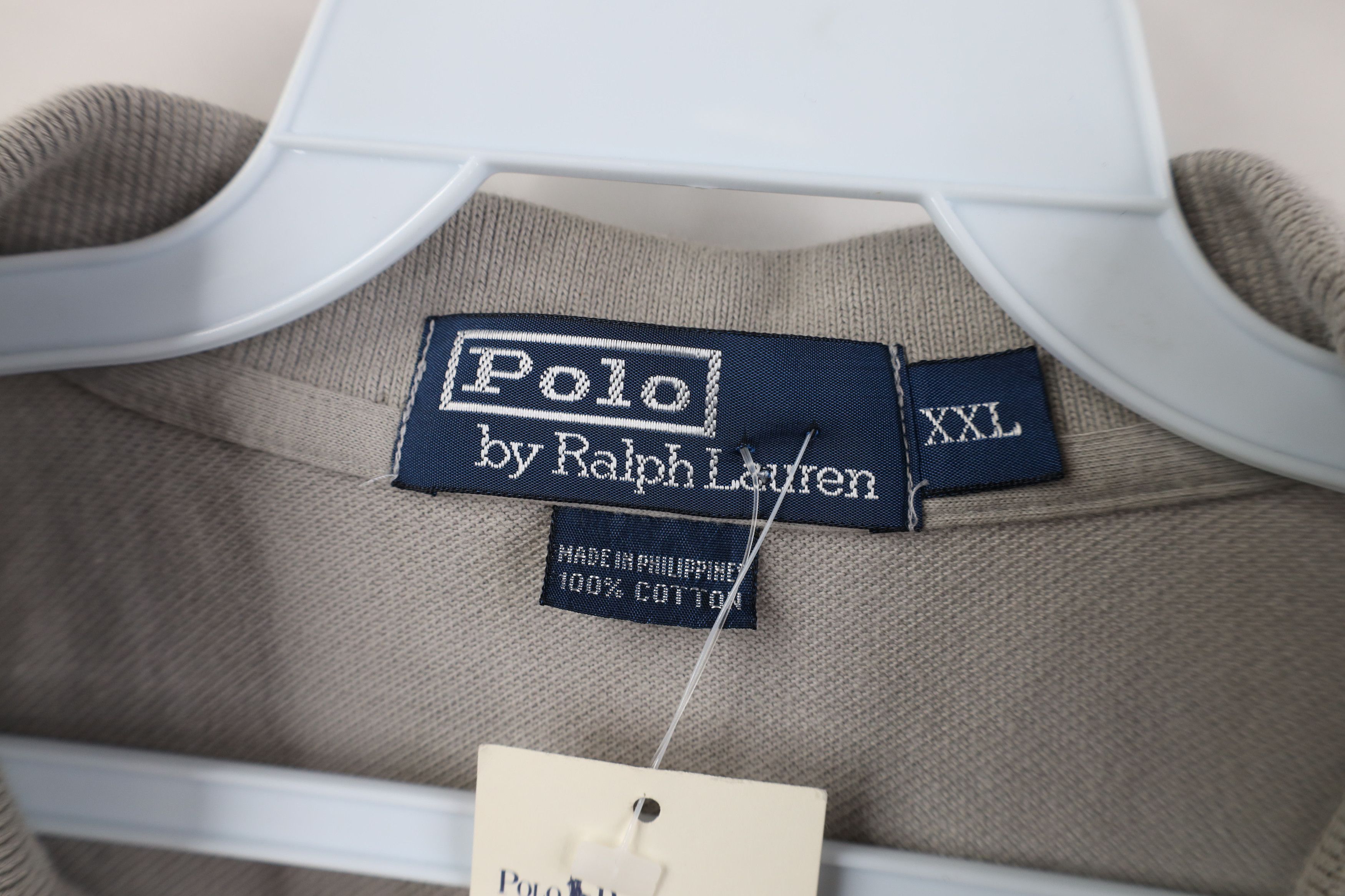 Ralph Lauren Deadstock Vintage 90s Ralph Lauren Knit Golf Polo Shirt Gray Size US XXL / EU 58 / 5 - 10 Thumbnail