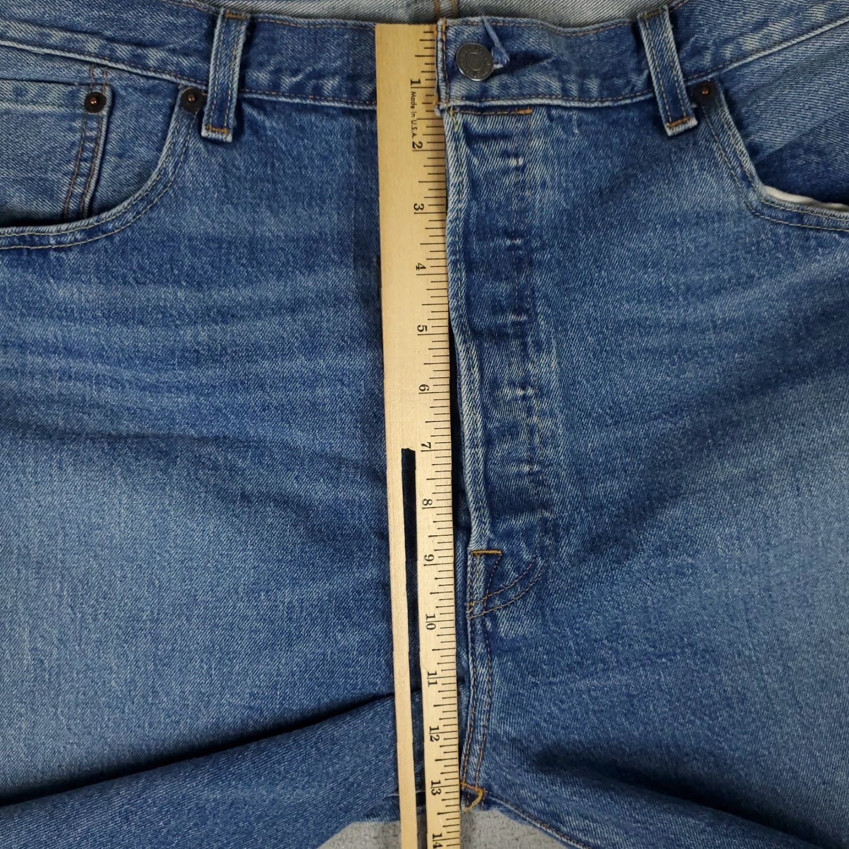 Levi's Levi's 501 Jeans Mens Regular Size 40x32 Blue Straight Leg Denim Pants Size US 40 / EU 56 - 4 Thumbnail