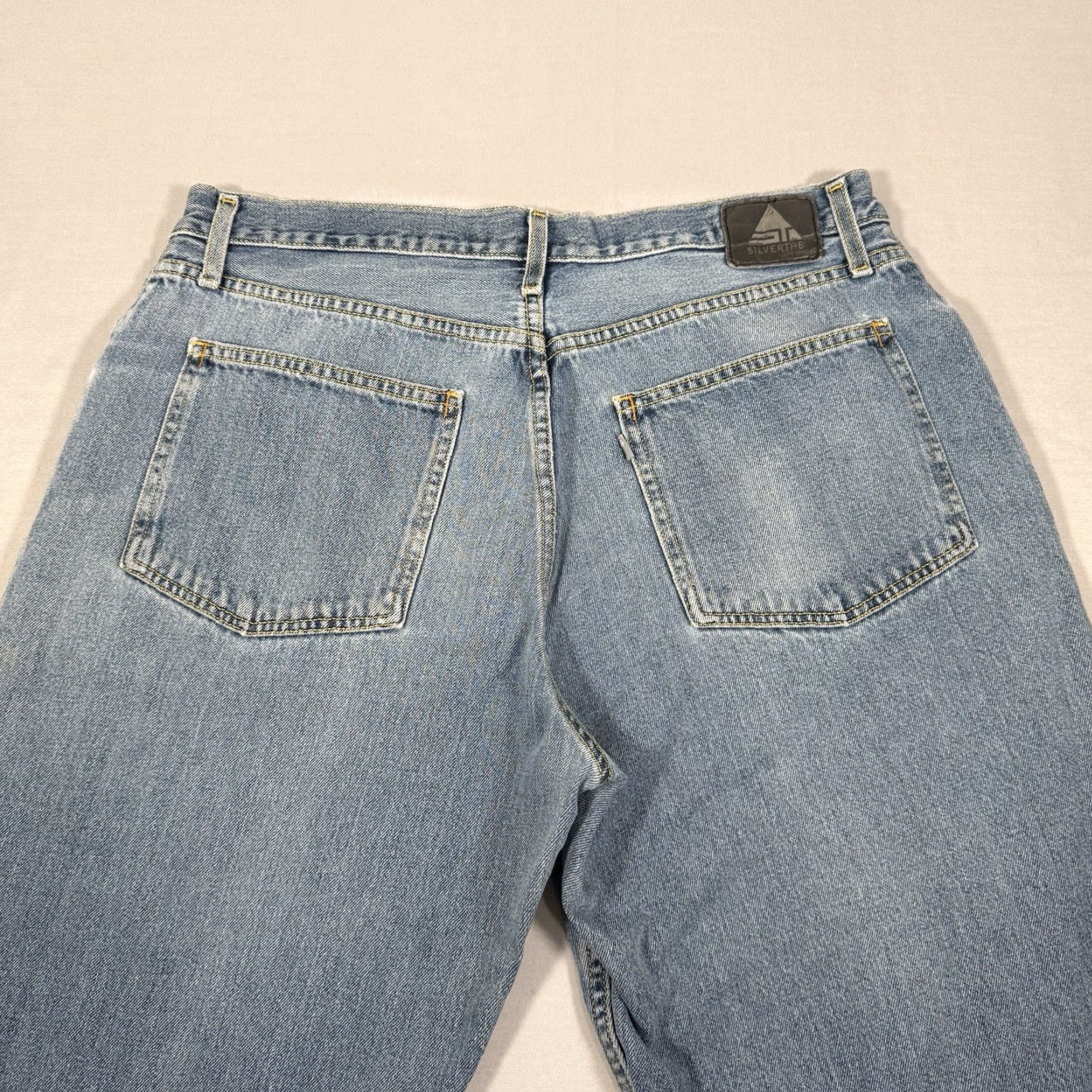 Levi's VINTAGE Levi's Silvertab Jeans Mens 38x34 Blue Denim Wide-Leg Relaxed 90s Y2K Baggy/Men's Pants Size US 38 / EU 54 - 7 Thumbnail