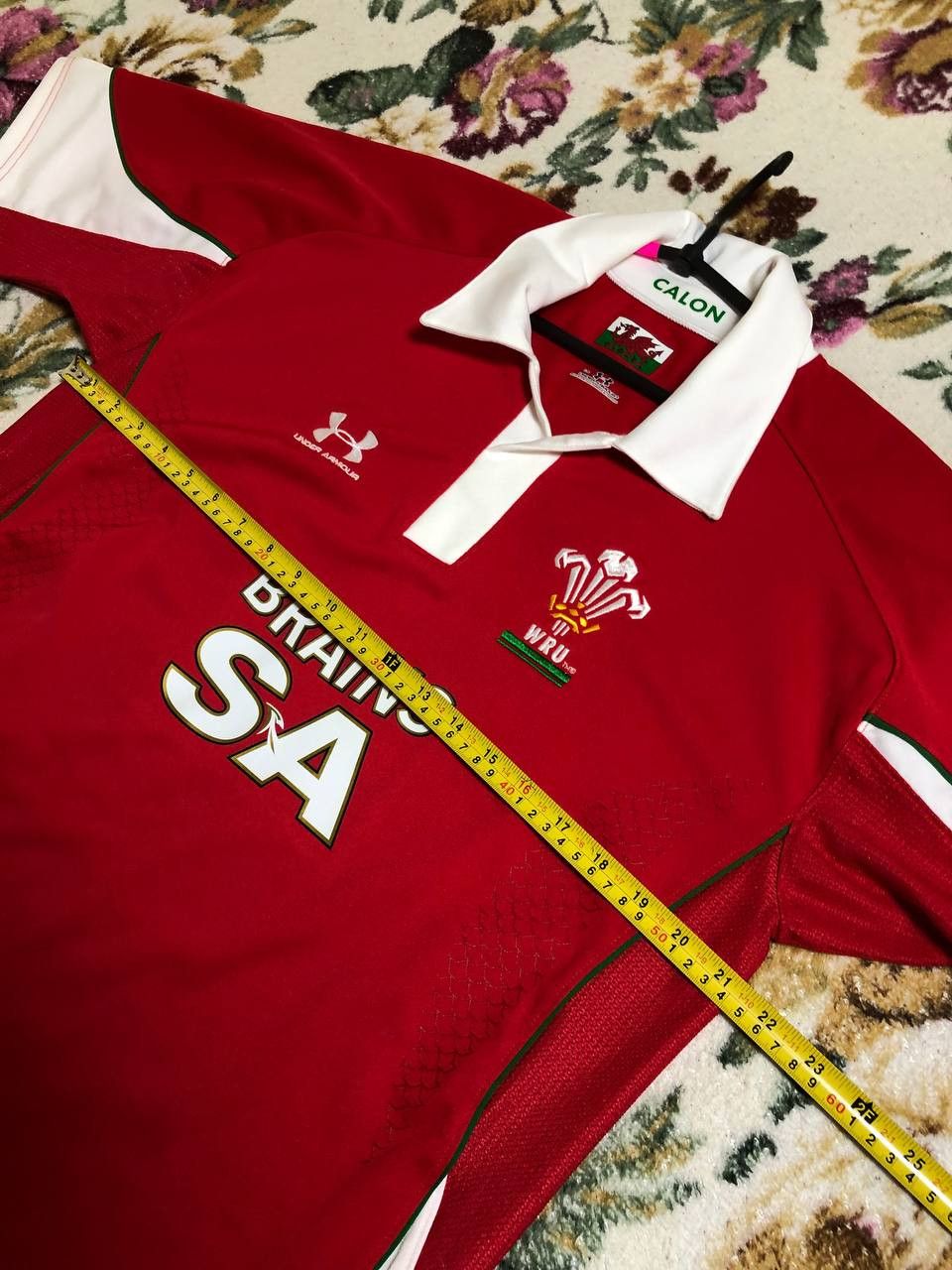 Under Armour Men’s Under Armour WRU Wales Jersey Red Polyester Size US L / EU 52-54 / 3 - 5 Thumbnail