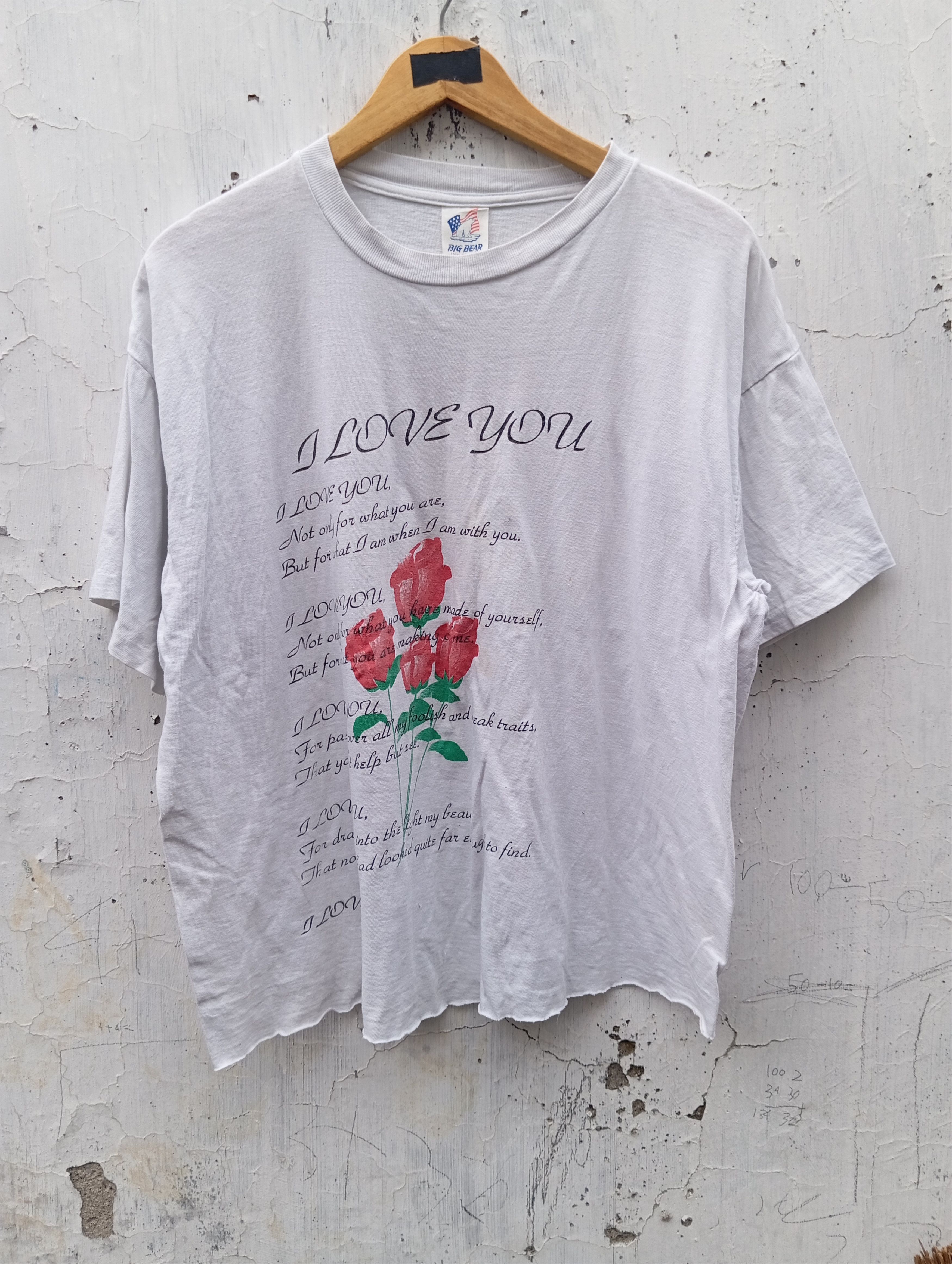 Vintage Vintage 90s I love u crop tee Size US XL / EU 56 / 4 - 7 Thumbnail