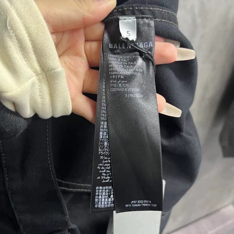 Balenciaga Balenciaga Black Solid Print Lapel Single Breasted Long Sle Size US XXL / EU 58 / 5 - 5 Thumbnail