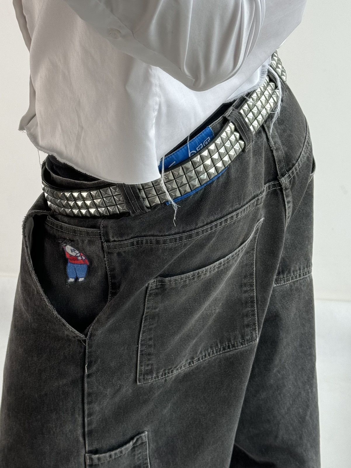 Hysteric Glamour Vintage Belts Y2K Rhinestones Punk leather belt Japanese Size 34 - 2 Thumbnail