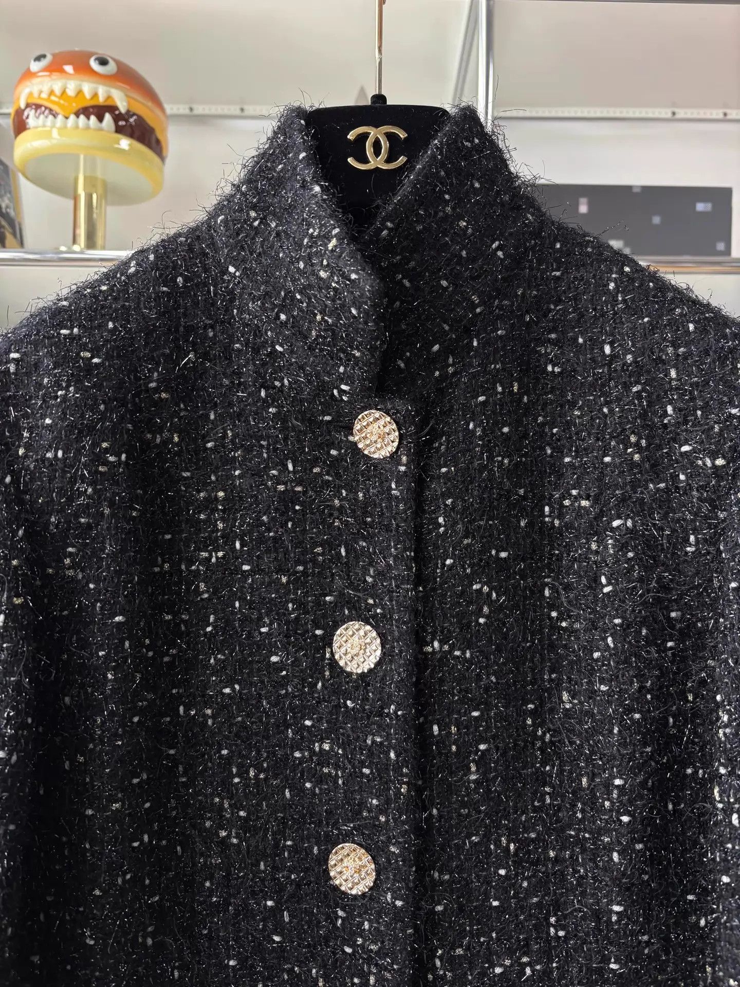 Chanel Chanel 22A Black Double C Crystal Tweed Jacket Jennie 34 Size XS / US 0-2 / IT 36-38 - 2 Thumbnail