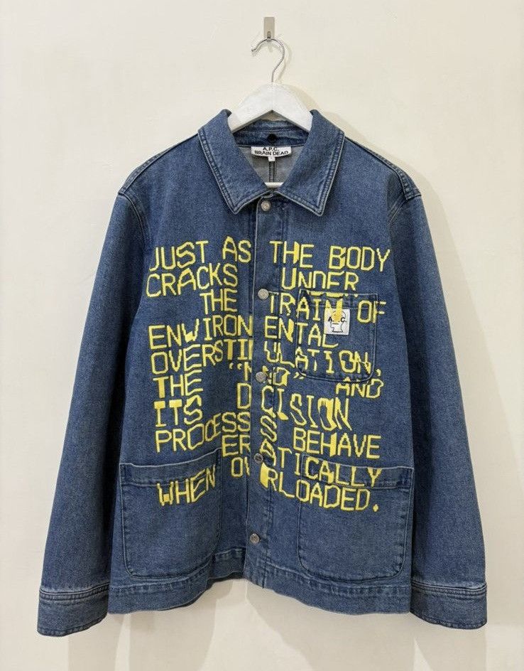 Archival A.P.C. Brain Dead Graphic Denim Chore Jacket Ifsix