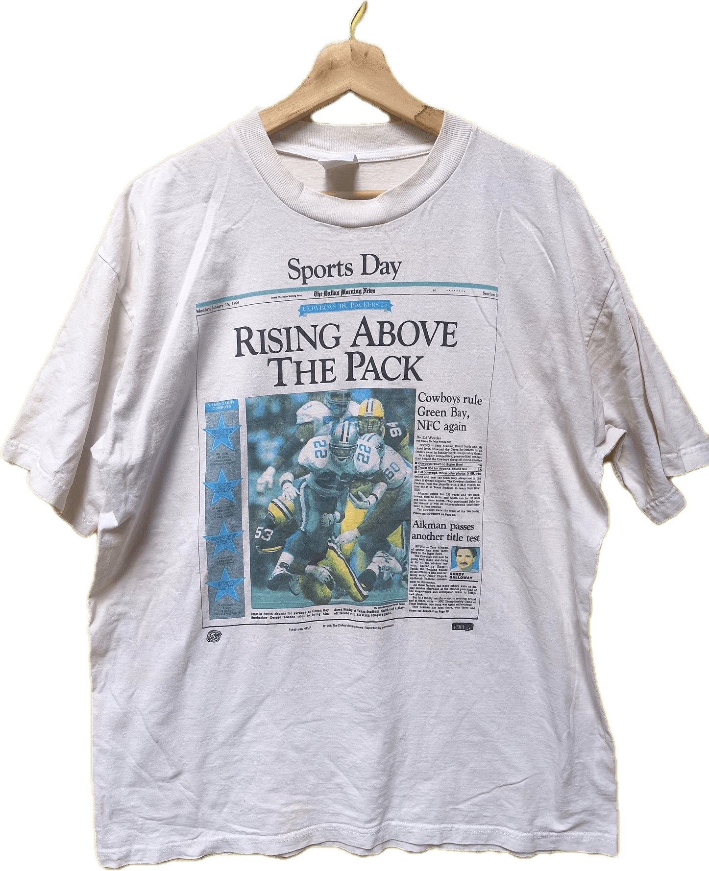 Band Tees × Vintage Dallas Cowboys newspaper print tee shirt Size US XL / EU 56 / 4 - 1 Thumbnail