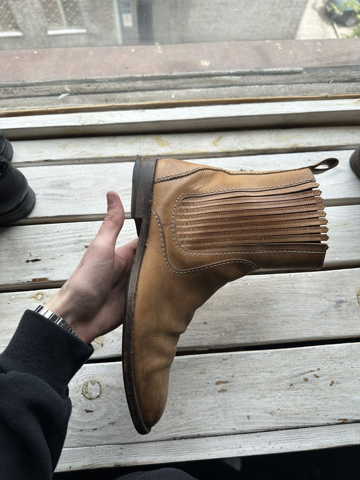 Bally LUXURY 🚨 BALLY VNTG BOOTS MEN BROWN COWBOY SHELSEY RARE Size US 7 / EU 40 - 2 Thumbnail