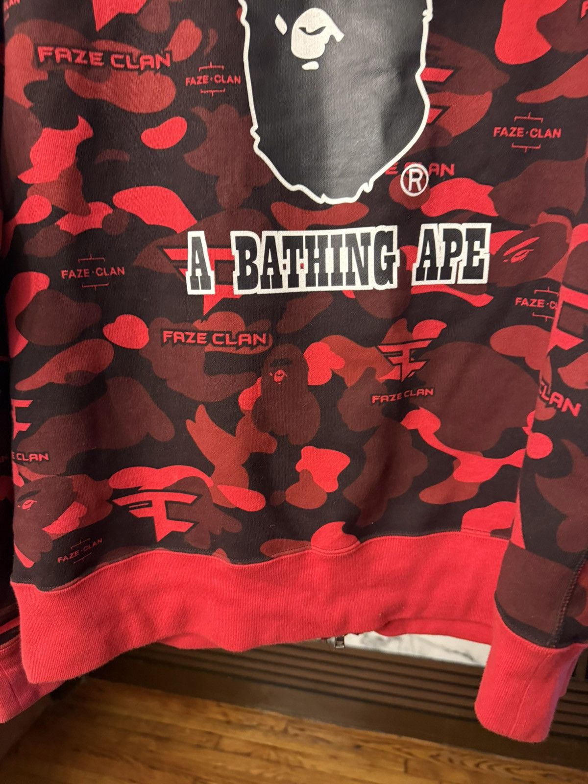 Bape BAPE x FAZE CLAN FULL ZIP HOODIE RED LARGE Size US L / EU 52-54 / 3 - 11 Thumbnail