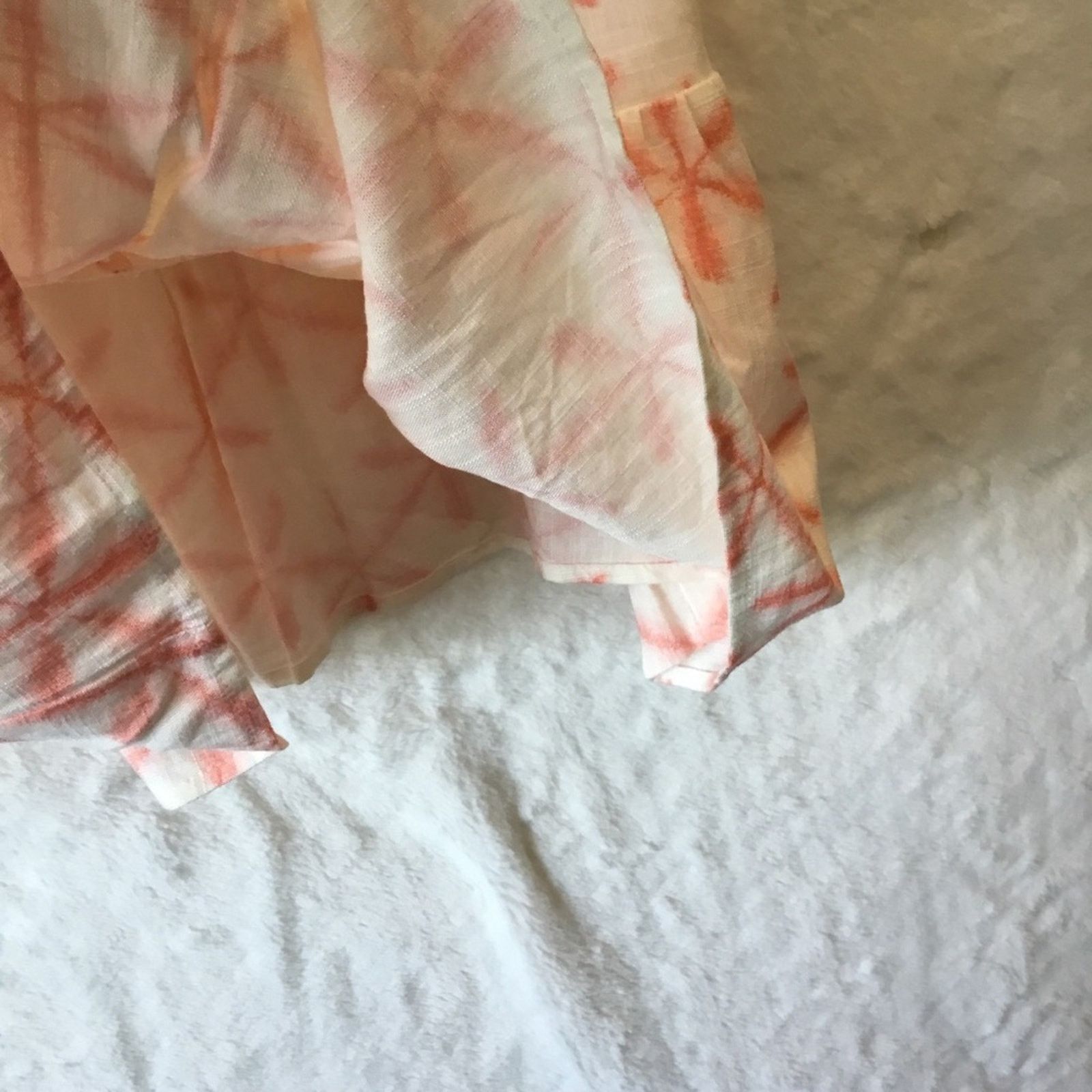 Loft Loft Coral Cream Star Tie Dye Peplum Cami Size M / US 6-8 / IT 42-44 - 5 Thumbnail
