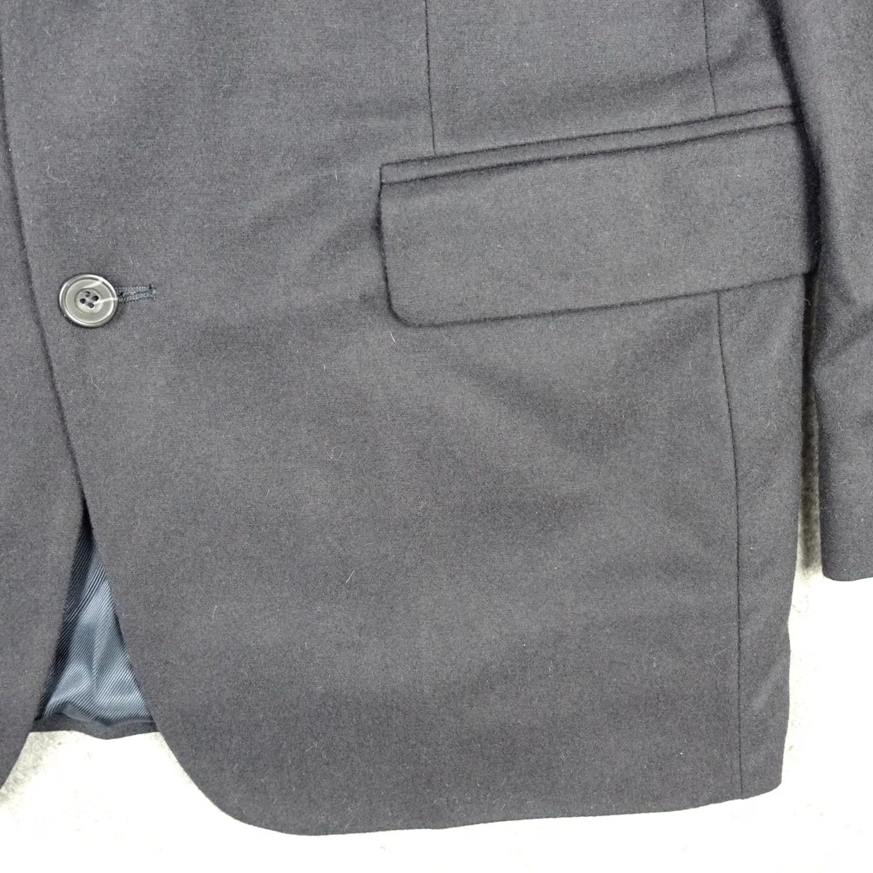 Oscar De La Renta VINTAGE Oscar de la Renta Blazer Mens 44 Blue Wool Cashmere Suit Jacket Sport Coat VTG Size 44R - 4 Thumbnail