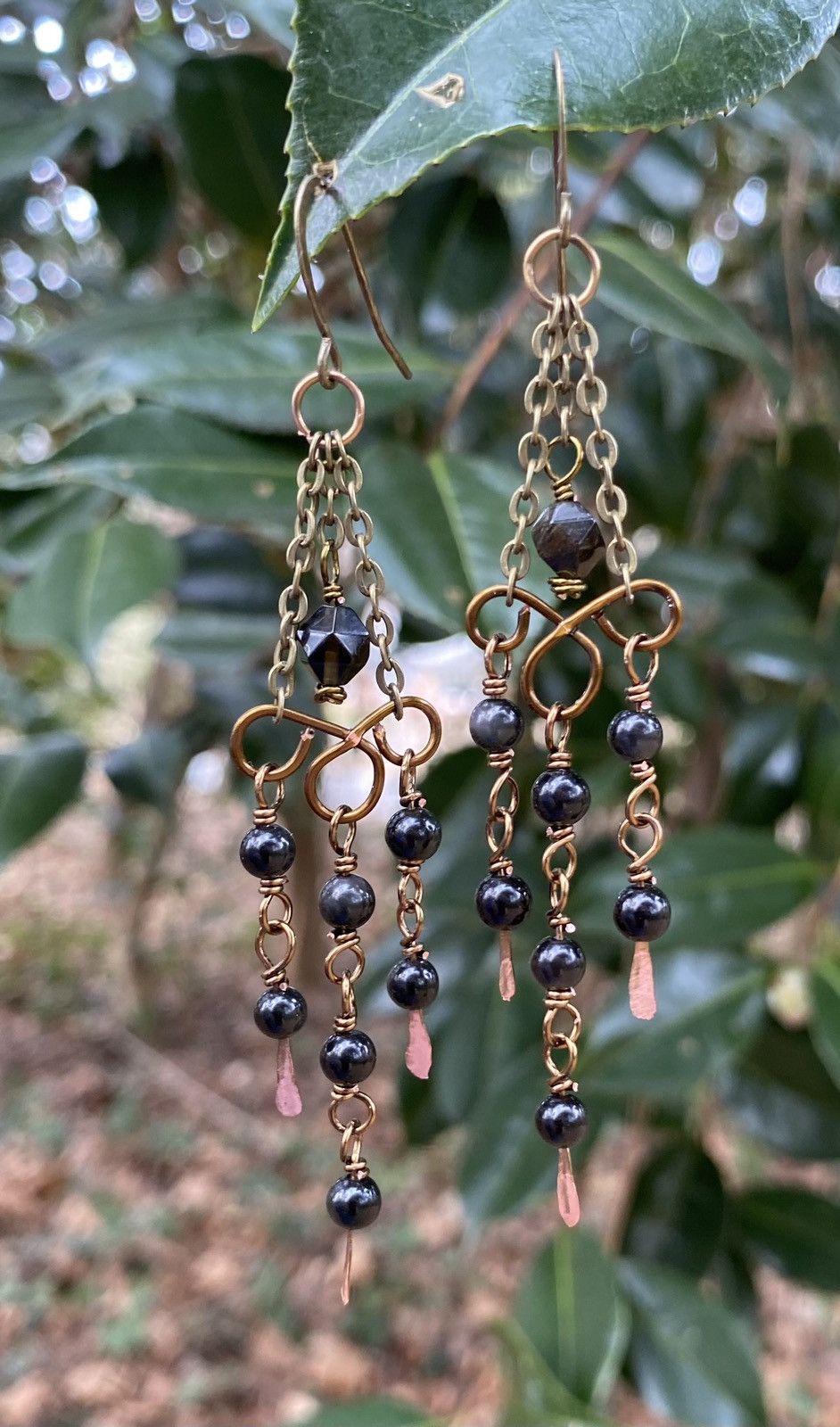 Handmade Obsidian Chandeliers Size ONE SIZE - 2 Thumbnail