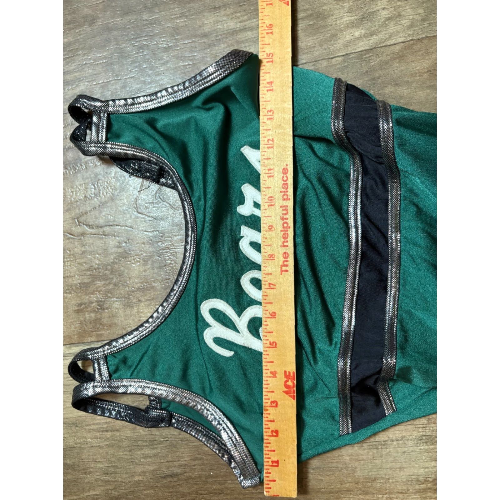 Vintage VINTAGE Algy Cheer Leader Outfit Men Adult Medium Halloween Costume One Piece BEARS Green Mens Size ONE SIZE - 3 Thumbnail