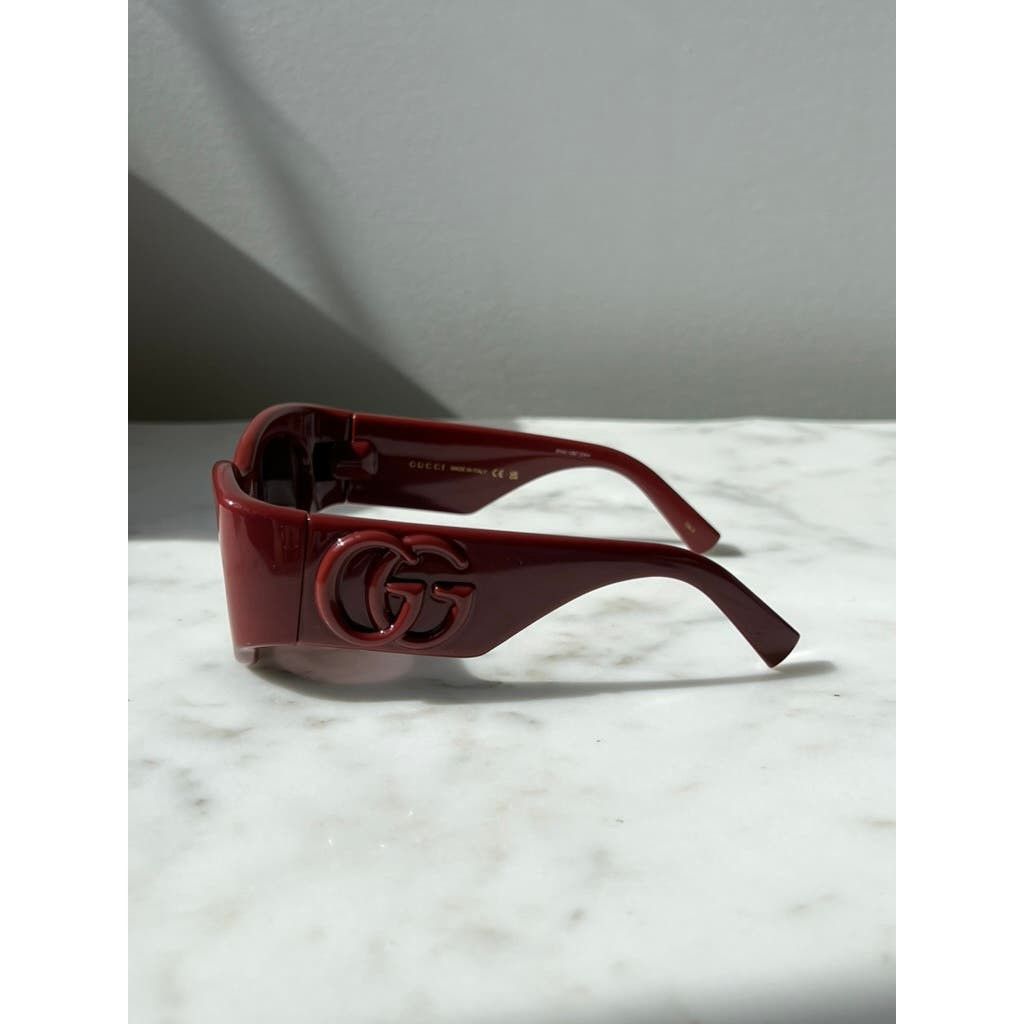 NEW Gucci GG1544S Burgundy Thick Rim Marmont Sunglasses