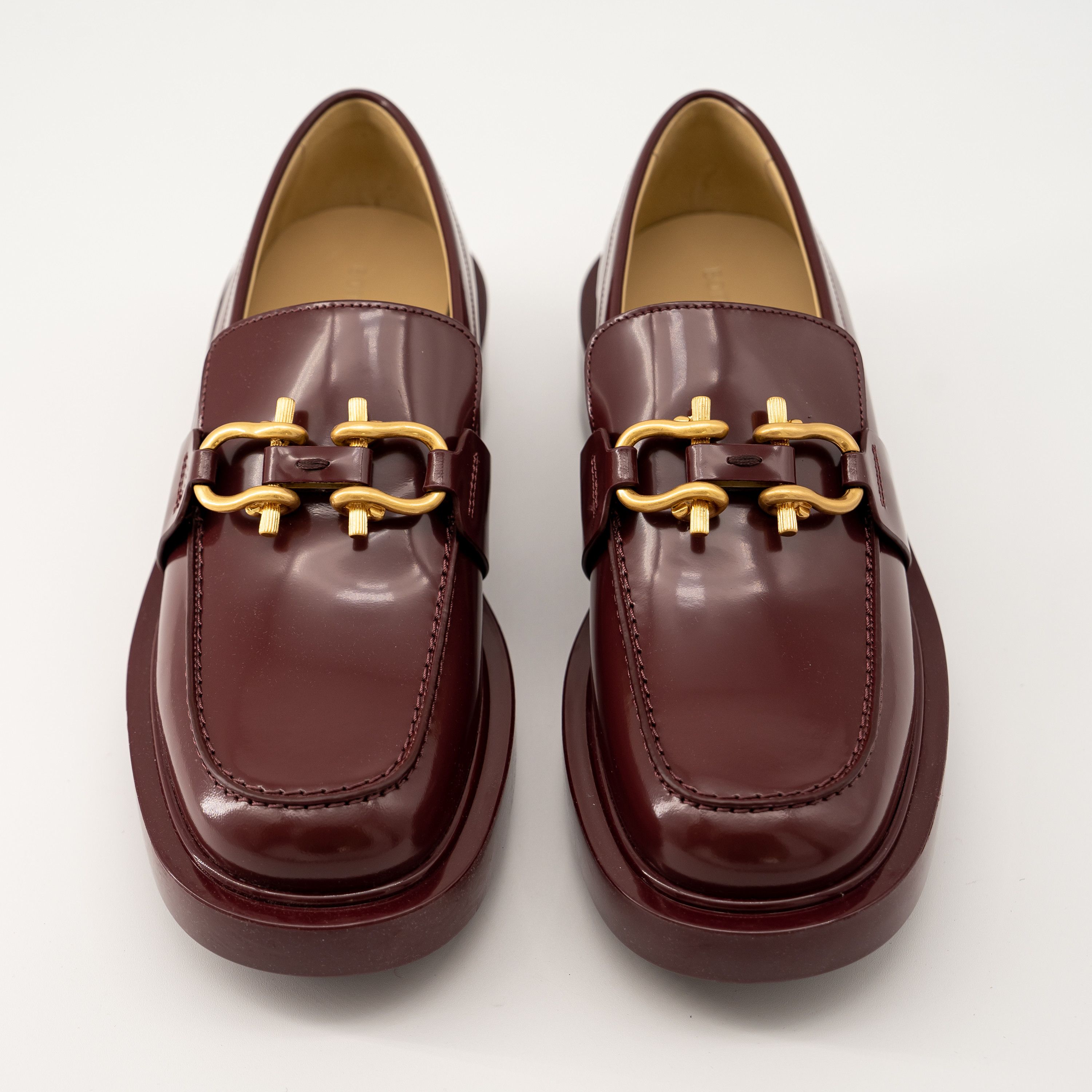 Bottega Veneta 40 10 us Bottega Veneta Monsieur Chunky Loafers Burgundy Size US 10 / IT 40 - 4 Thumbnail