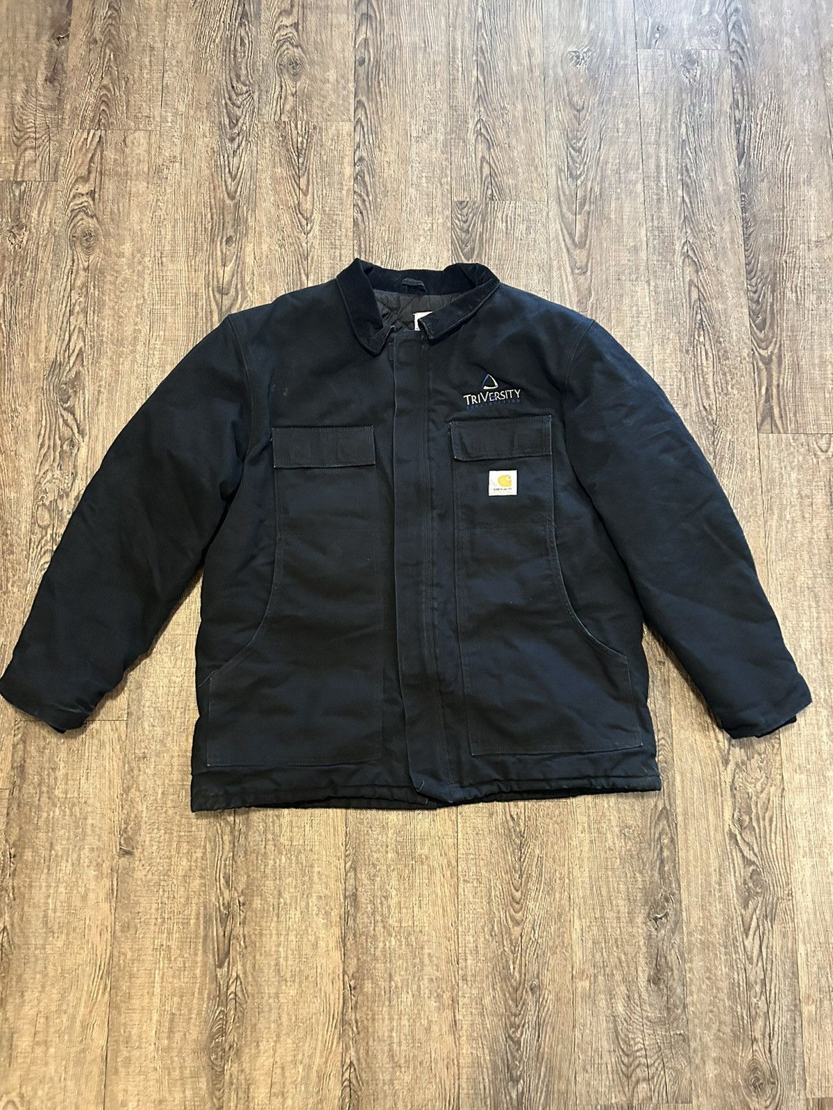 Carhartt Y2K Vintage Black Carhartt Double-Front Arctic Quilt Coat Size US L / EU 52-54 / 3 - 1 Thumbnail