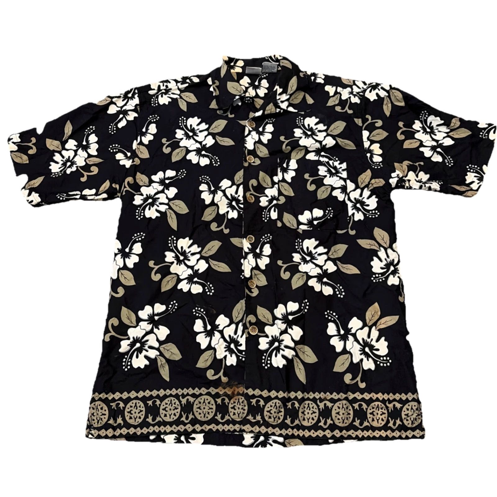 Ocean Pacific VINTAGE Ocean Pacific OP Sport Floral Button-Up Shirt M Men Blue Hawaiian Short Sleeve Size US M / EU 48-50 / 2 - 2 Thumbnail