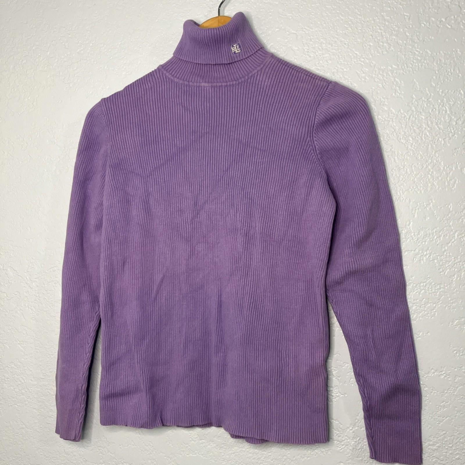 Polo Ralph Lauren LAUREN Ralph Lauren Ribbed Turtleneck Monogram Sweater Size M / US 6-8 / IT 42-44 - 1 Thumbnail