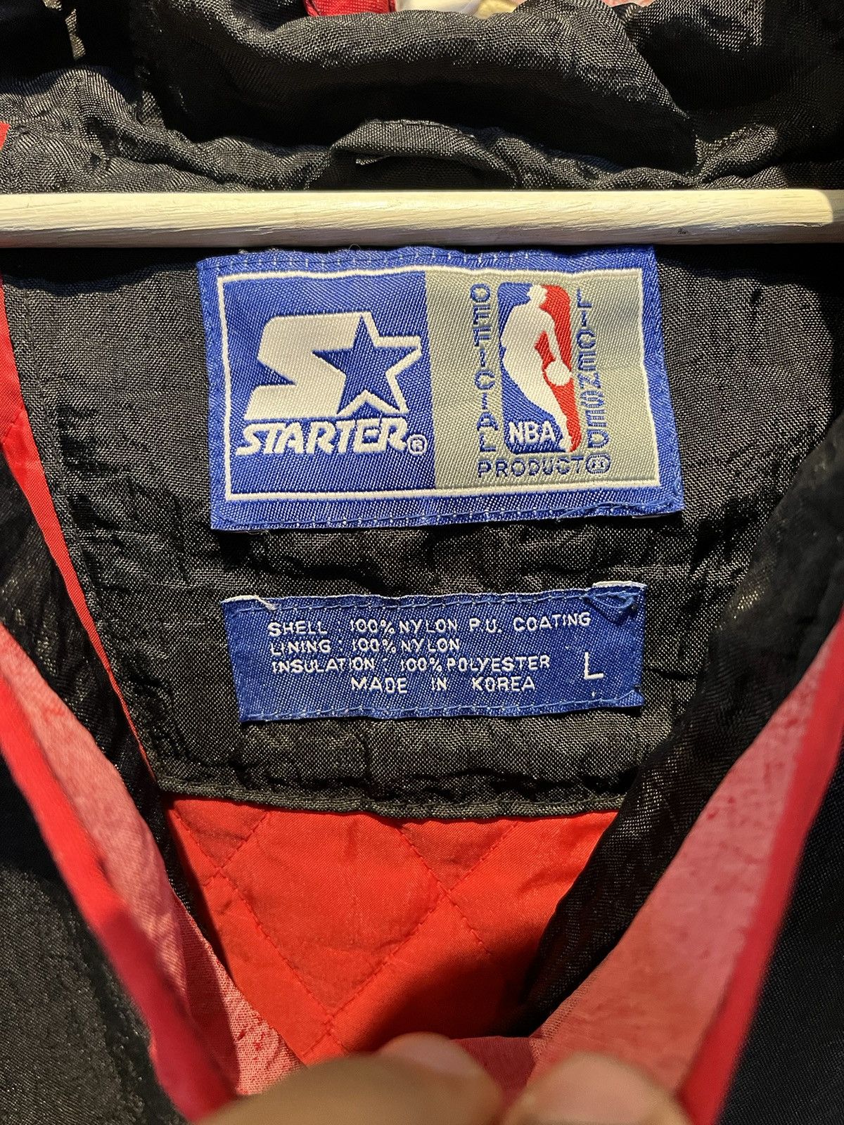 Starter × Vintage Starter Jacke Chicago Bulls Size L NBA Vintage Bulls Jacket Size US L / EU 52-54 / 3 - 3 Thumbnail