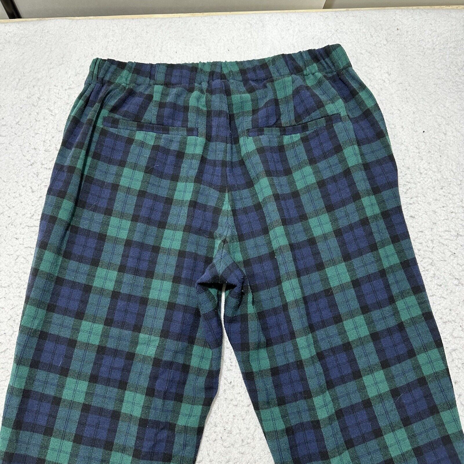 Old Navy Old Navy 6 Loungewear Sweatpants Blue Green Plaid Pants Size 28" / US 6 / IT 42 - 7 Thumbnail