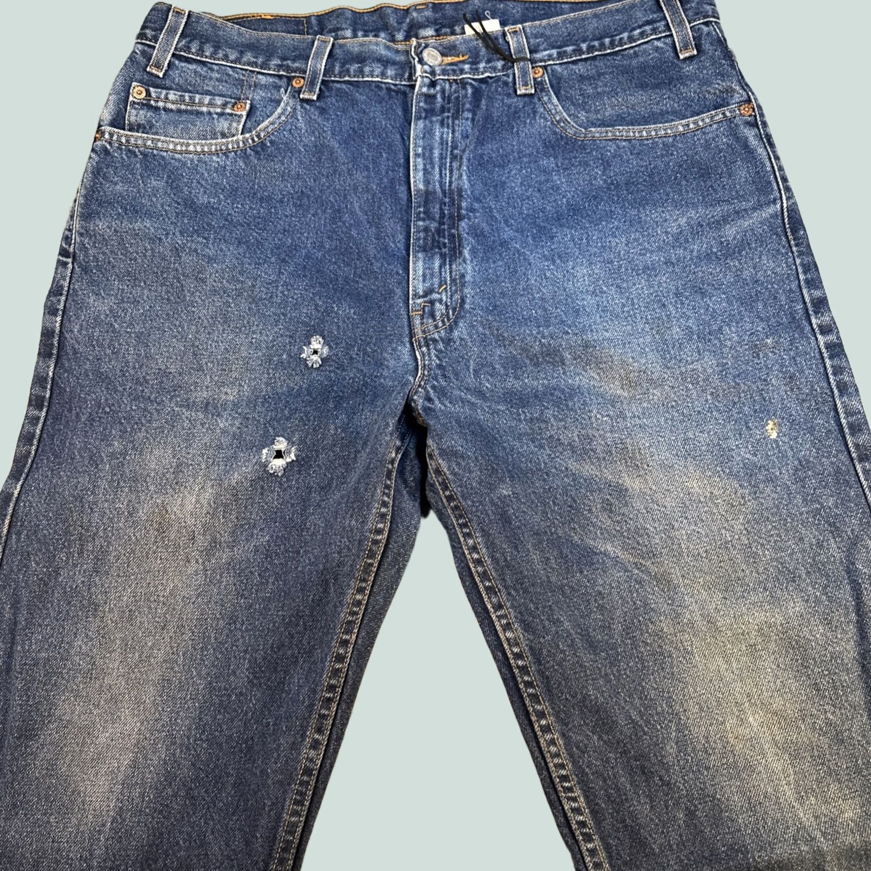 Levi's Levi's 505 Regular Fit Jeans Men Size 34 x 32 Midnight Blue Stonewash Denim 5-Pocket Straight Leg Medium Rise Adult Mens Size US 34 / EU 50 - 1 Thumbnail