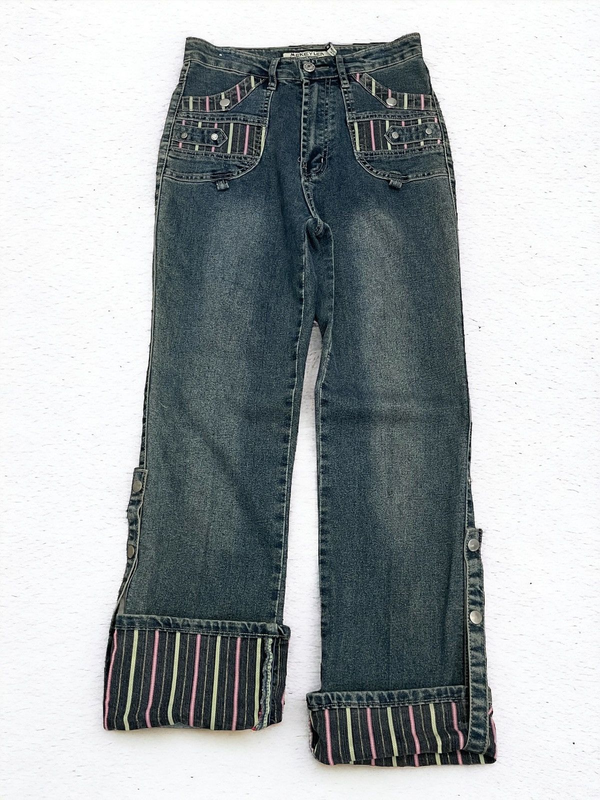 Hysteric Glamour × Japanese Brand Mekeyla Old Vintage Japanese Design 2 Length Seam Pants Size US 26 / EU 42 - 1 Thumbnail