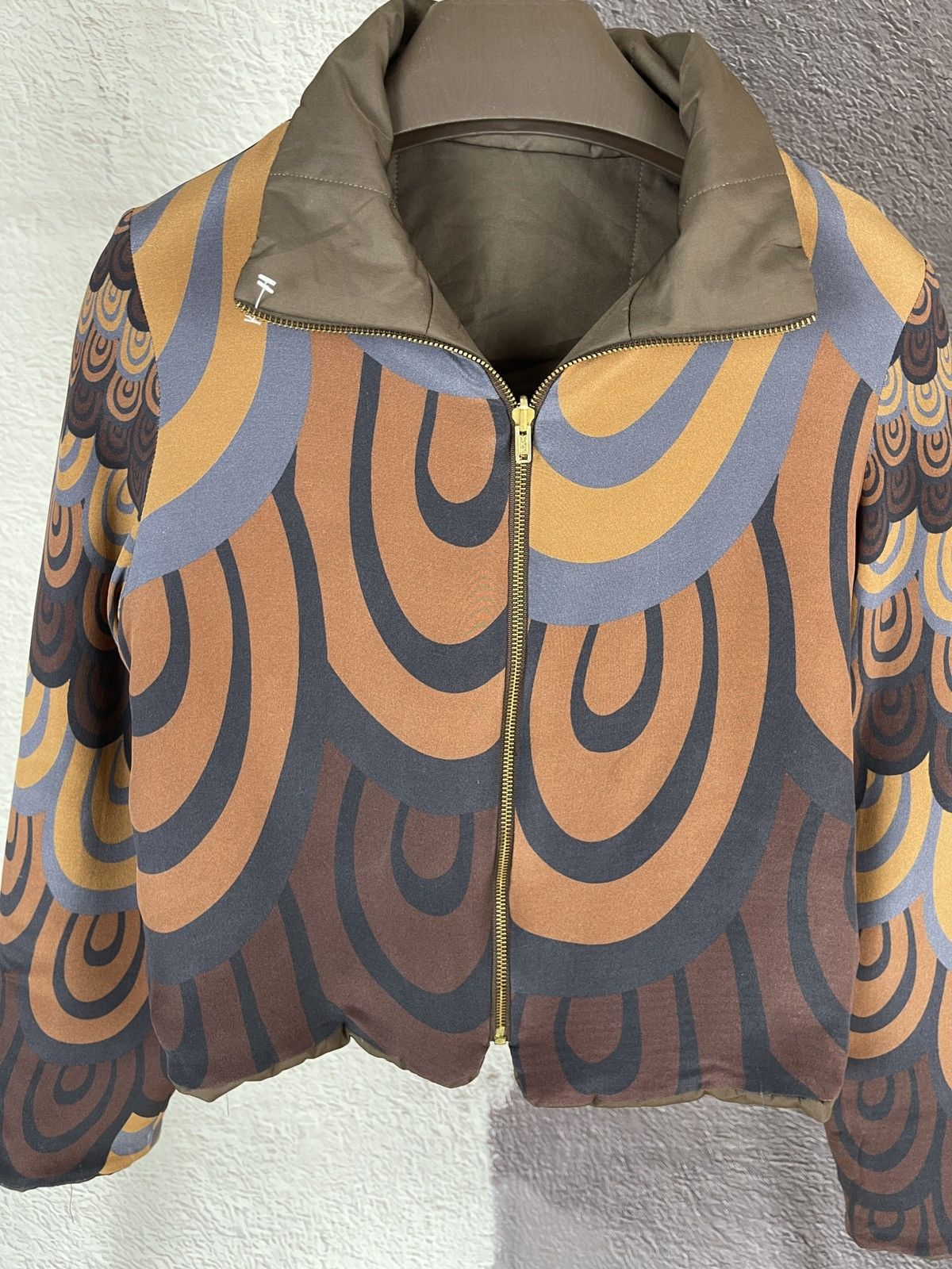 Roberta di Camerino 100% silk abstract reversible jacket