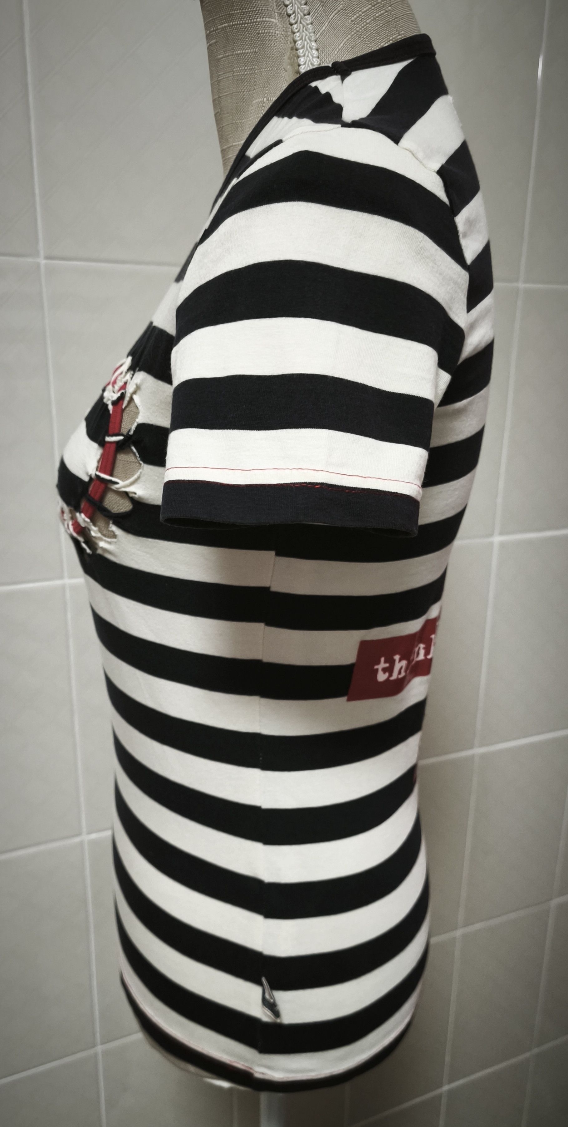 Jean Paul Gaultier Two red cord hearts top - Do you think I'm sexy? Size S / US 4 / IT 40 - 9 Thumbnail