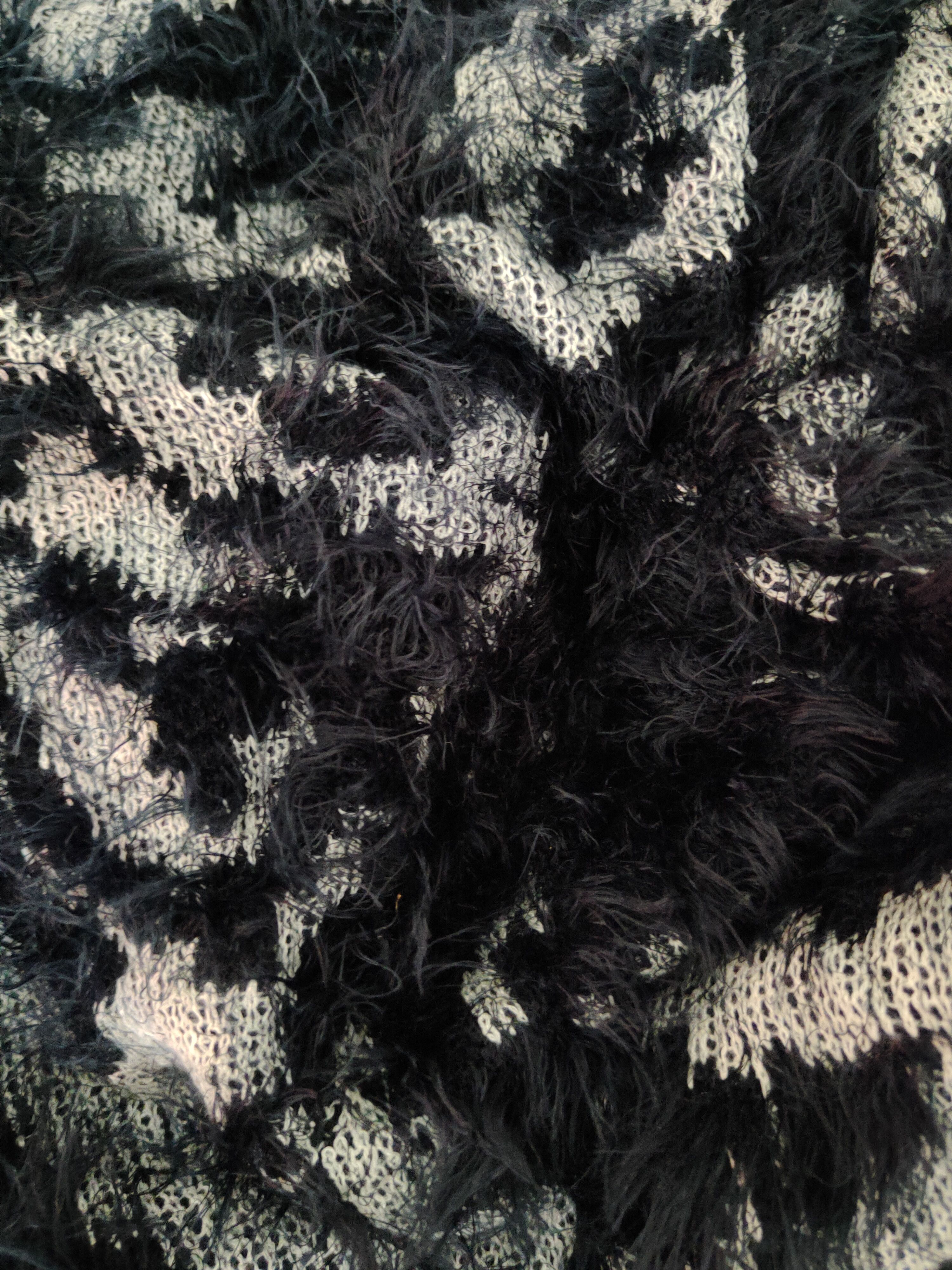 Homespun Knitwear N.o.t Cream tiger Shag Shaggy Fur Mohair Knitwear #S1971 Size M / US 6-8 / IT 42-44 - 10 Thumbnail