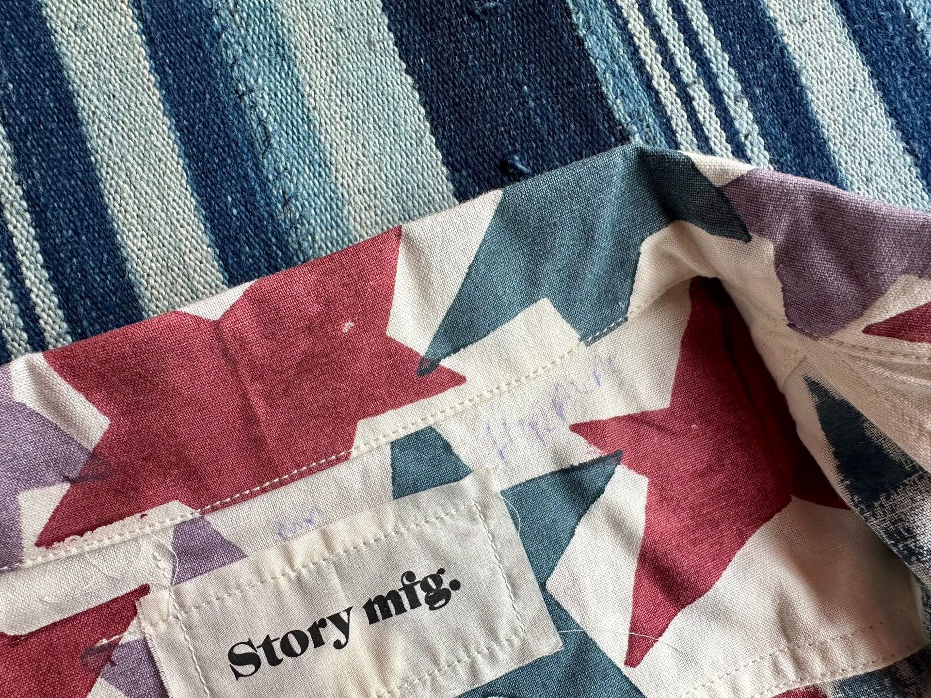 Story Mfg. Story mfg. Star Block Print Hand Dye Short-Sleeve Shirt Size US L / EU 52-54 / 3 - 4 Thumbnail