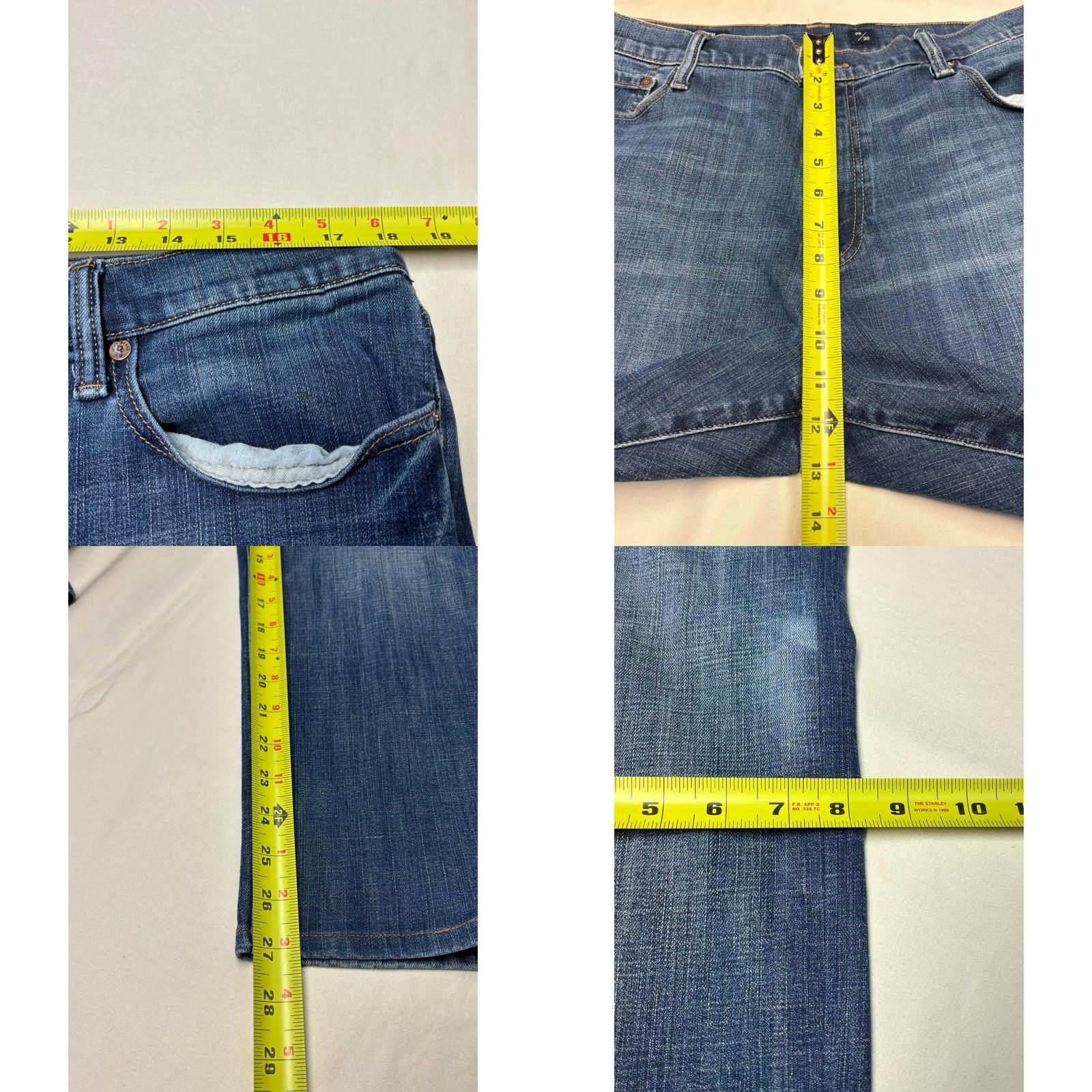 Lucky Brand Lucky Brand Jeans Men Athletic Slim 410 38x30 Blue Denim Stretch Slim Jeans Men Women? Size US 38 / EU 54 - 9 Thumbnail