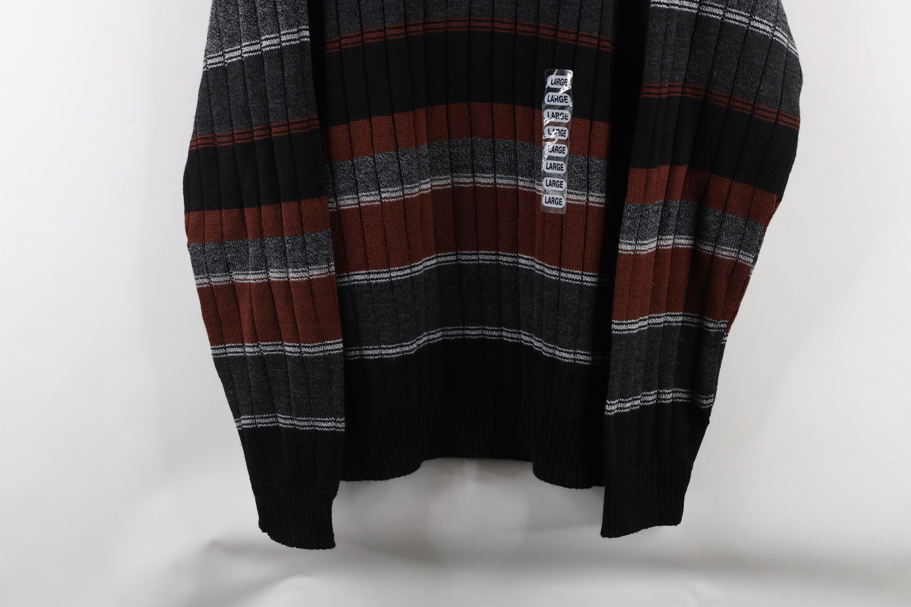 Vintage Deadstock Vintage 90s Streetwear Block Ribbed Knit Sweater Size US L / EU 52-54 / 3 - 3 Thumbnail