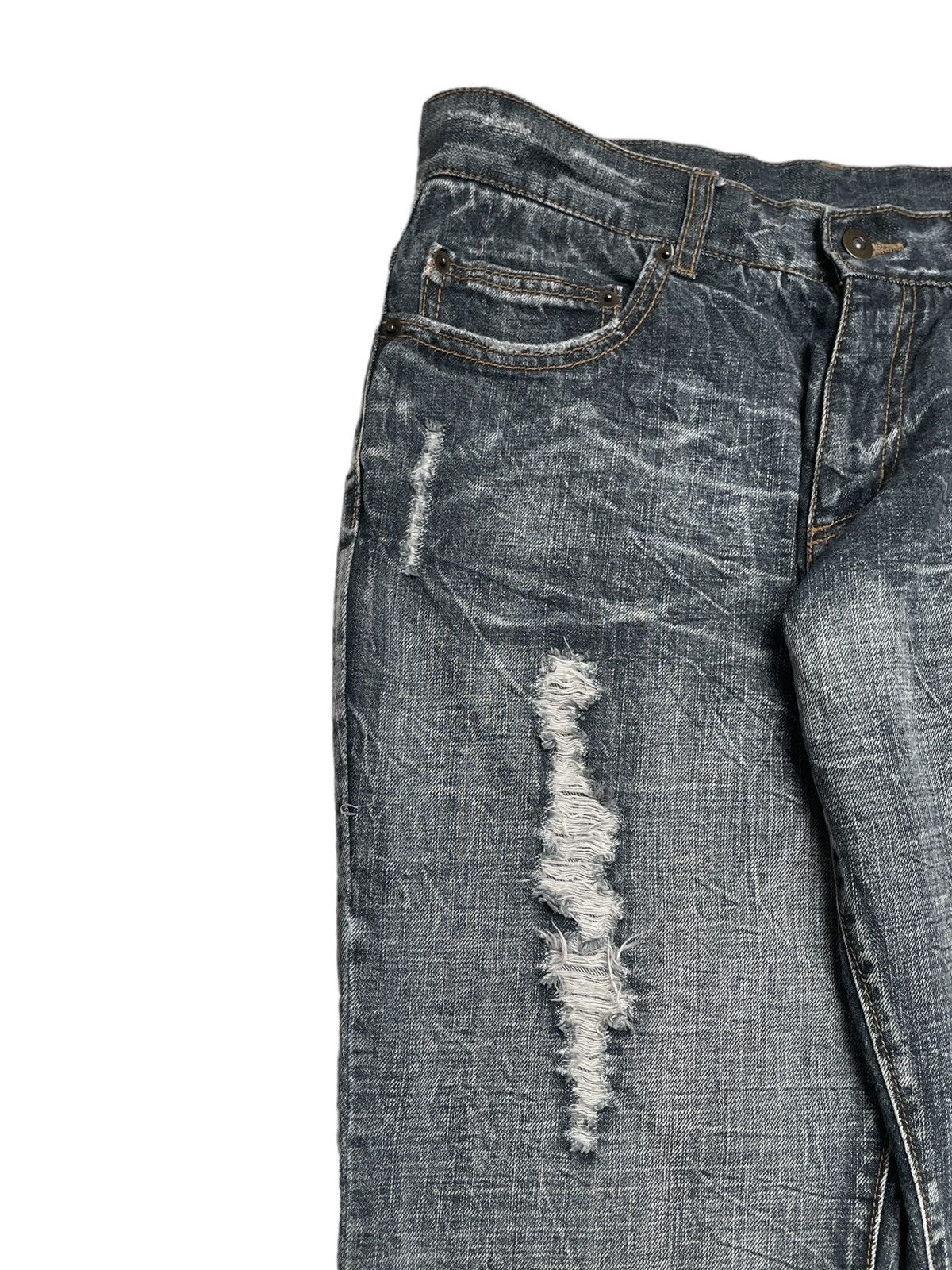 If Six Was Nine × Japanese Brand × Vintage Rare Design Vintagd Japanese Brand Takaiq Flared Jeans 2000s Size US 31 - 3 Thumbnail