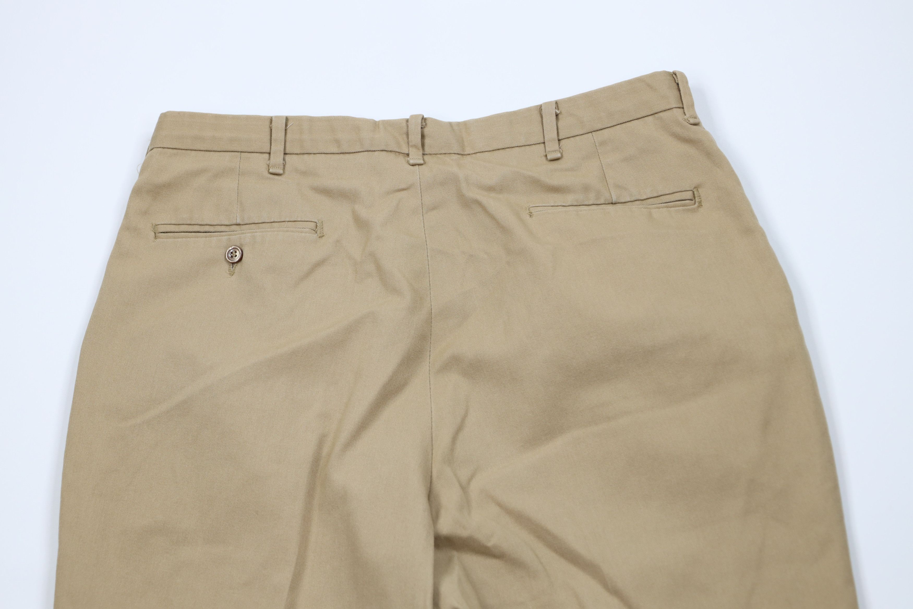 Vintage Vintage 70s Streetwear Bootcut Pleated Chino Pants Khaki USA Size US 32 / EU 48 - 10 Thumbnail