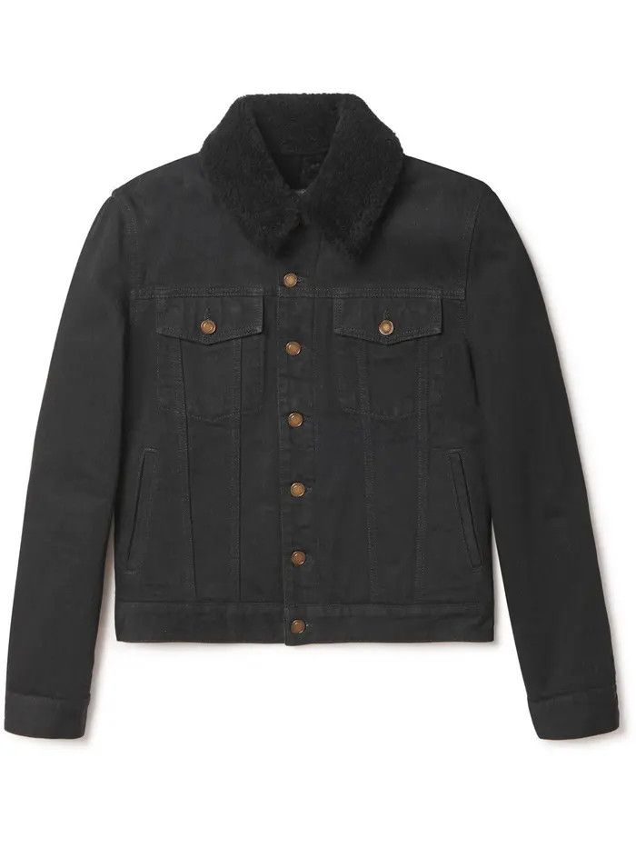 o1bcso1str0125 Jacket With Shearling In Worn in Black