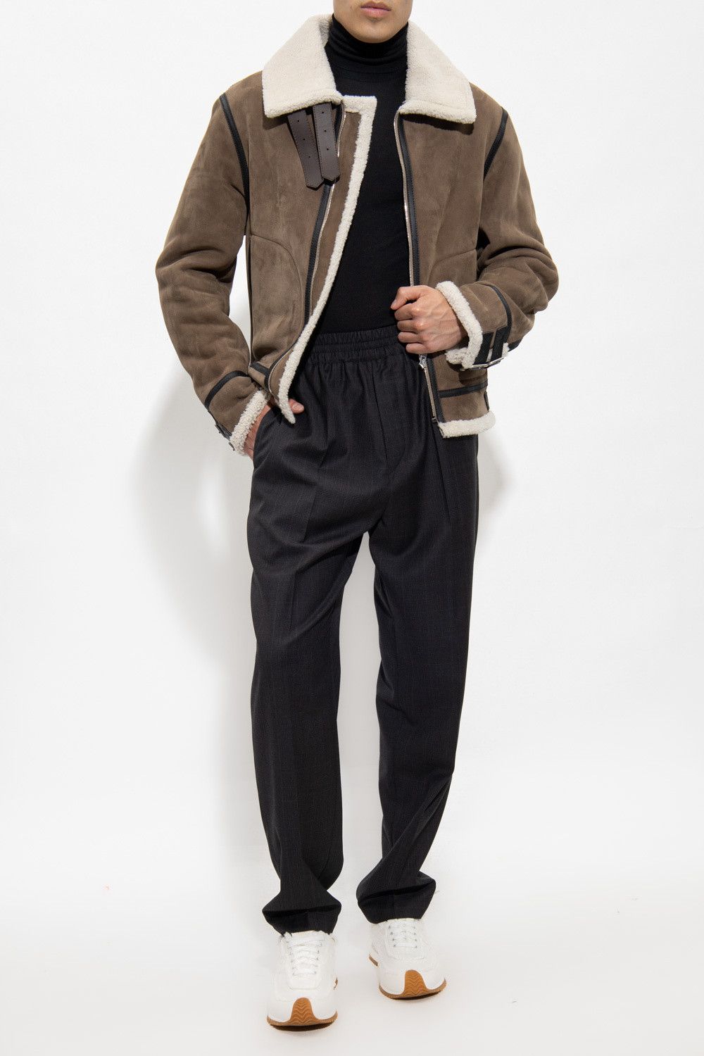 Loewe Coveted Rare $7,000 w/tax Suede Shearling Aviator Jacket Size US M / EU 48-50 / 2 - 8 Thumbnail